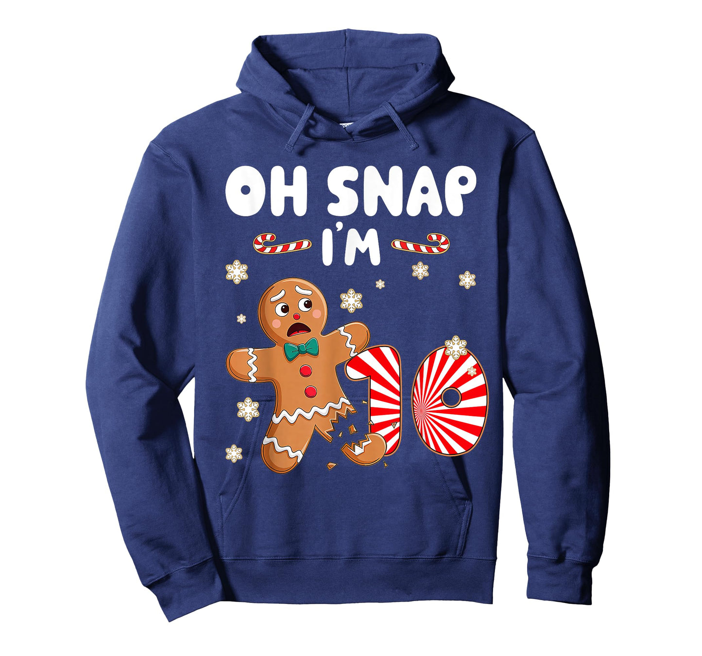 Christmas Oh Snap 10 Year Old Gingerbread Man 10th Birthday T-Shirt