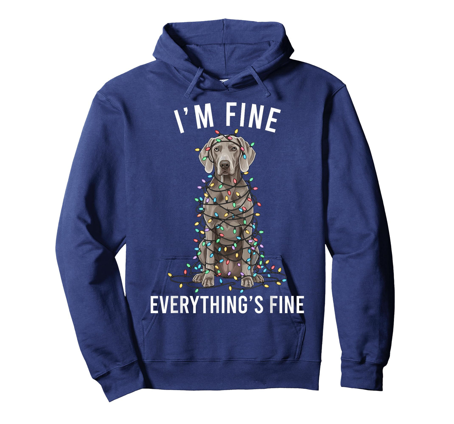 Weimaraner Christmas I'm Fine Everything is Fine T-Shirt