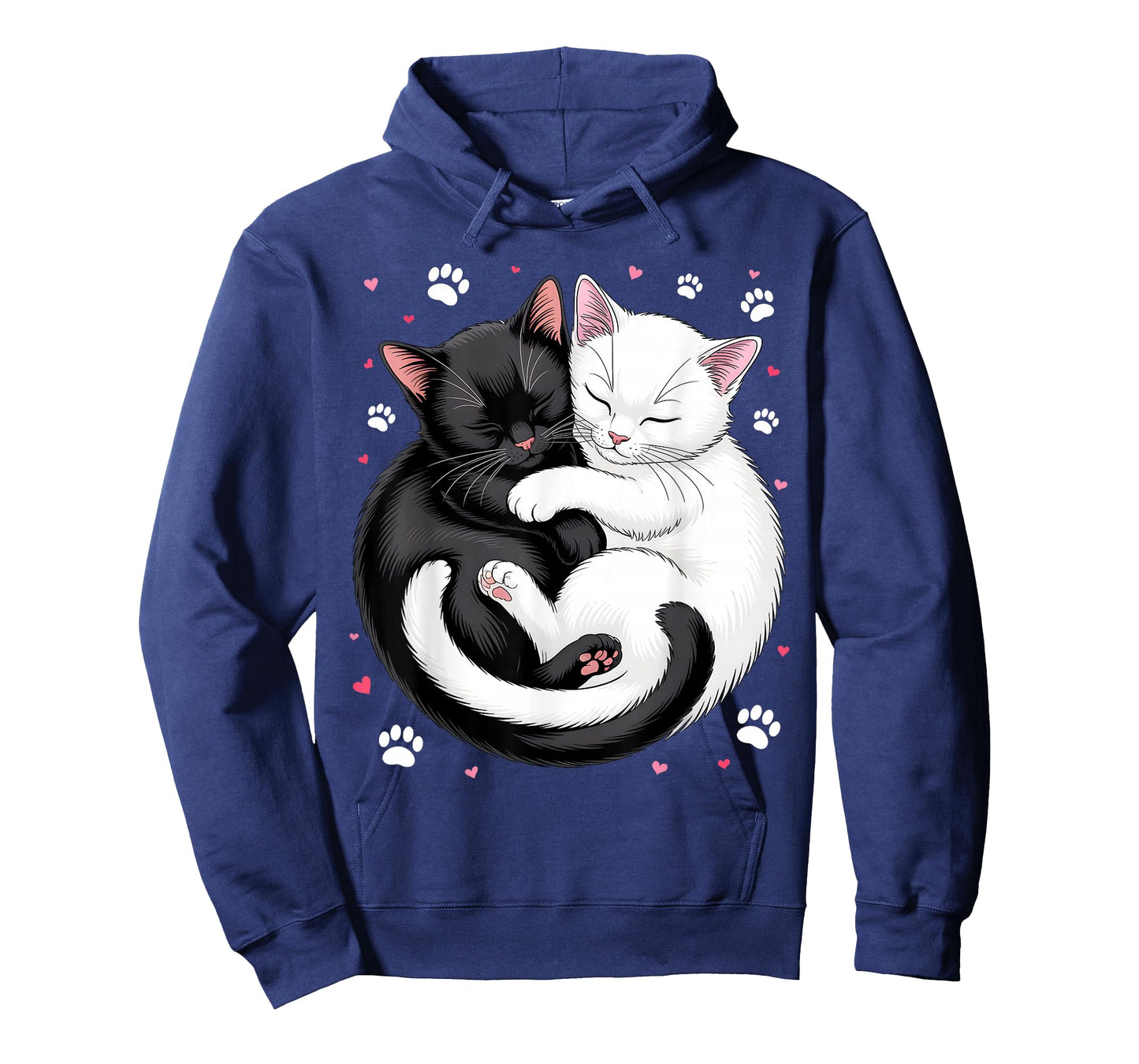 Yin and Yang Pet Cat Black White Cats T-Shirt