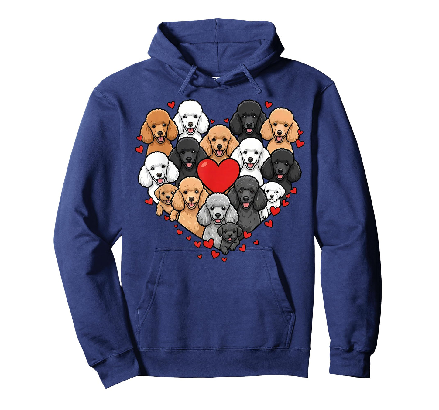Cute Poodle Heart Love Dog Pet Valentine T-Shirt