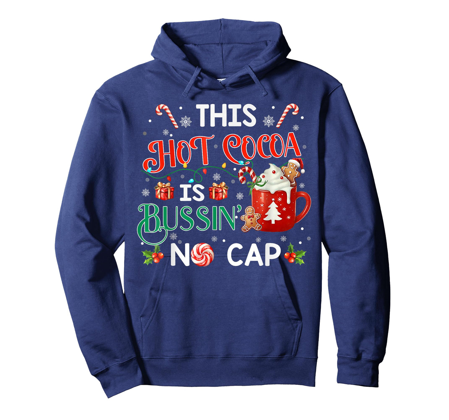 This Hot Cocoa is Bussin’ No Cap Christmas Gen Z Matching T-Shirt