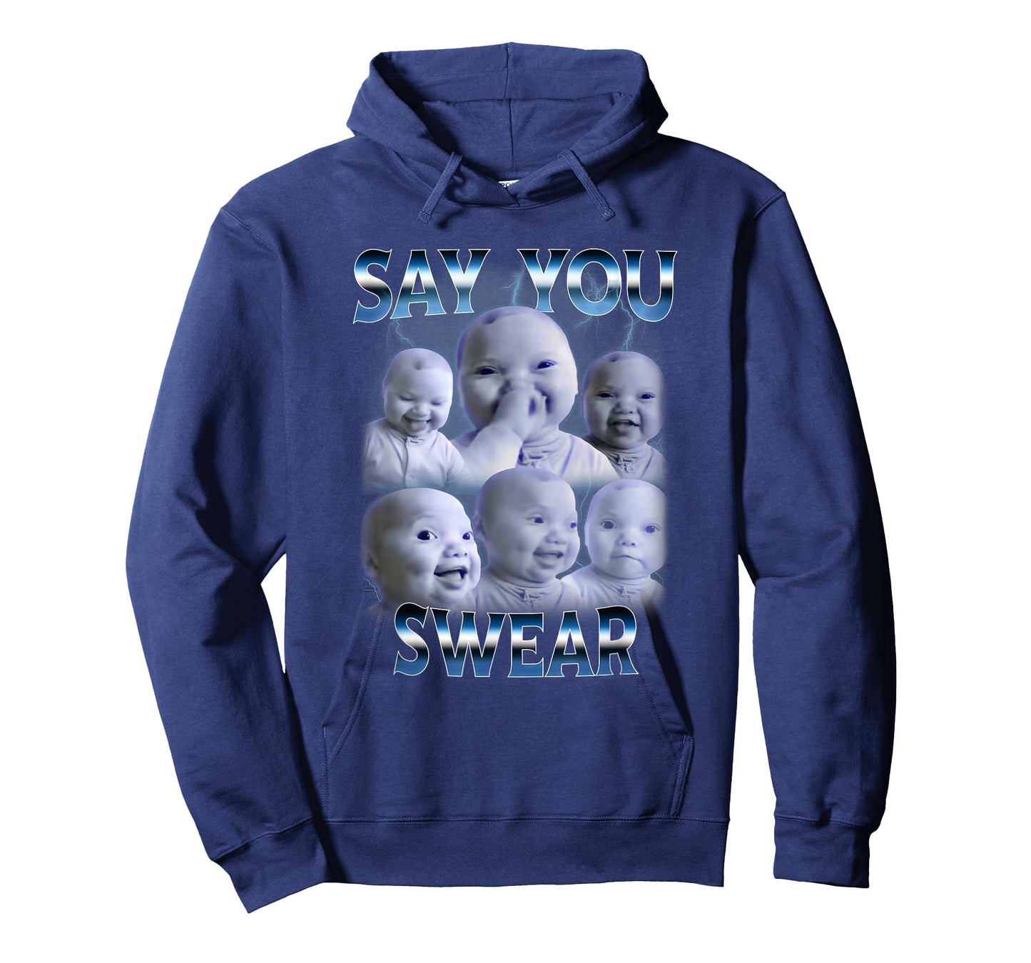 Say You Swear Ai Niche Baby Holding Back Laugh Genz Meme T-Shirt