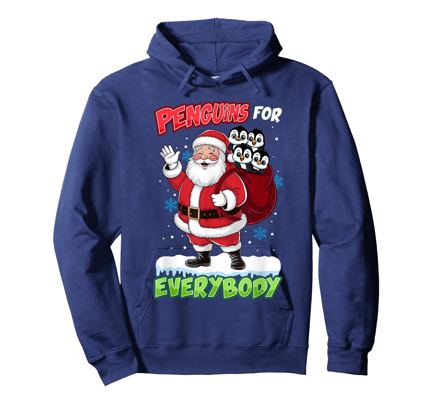 Penguins for Everybody Santa Men Women Kids Funny Christmas T-Shirt