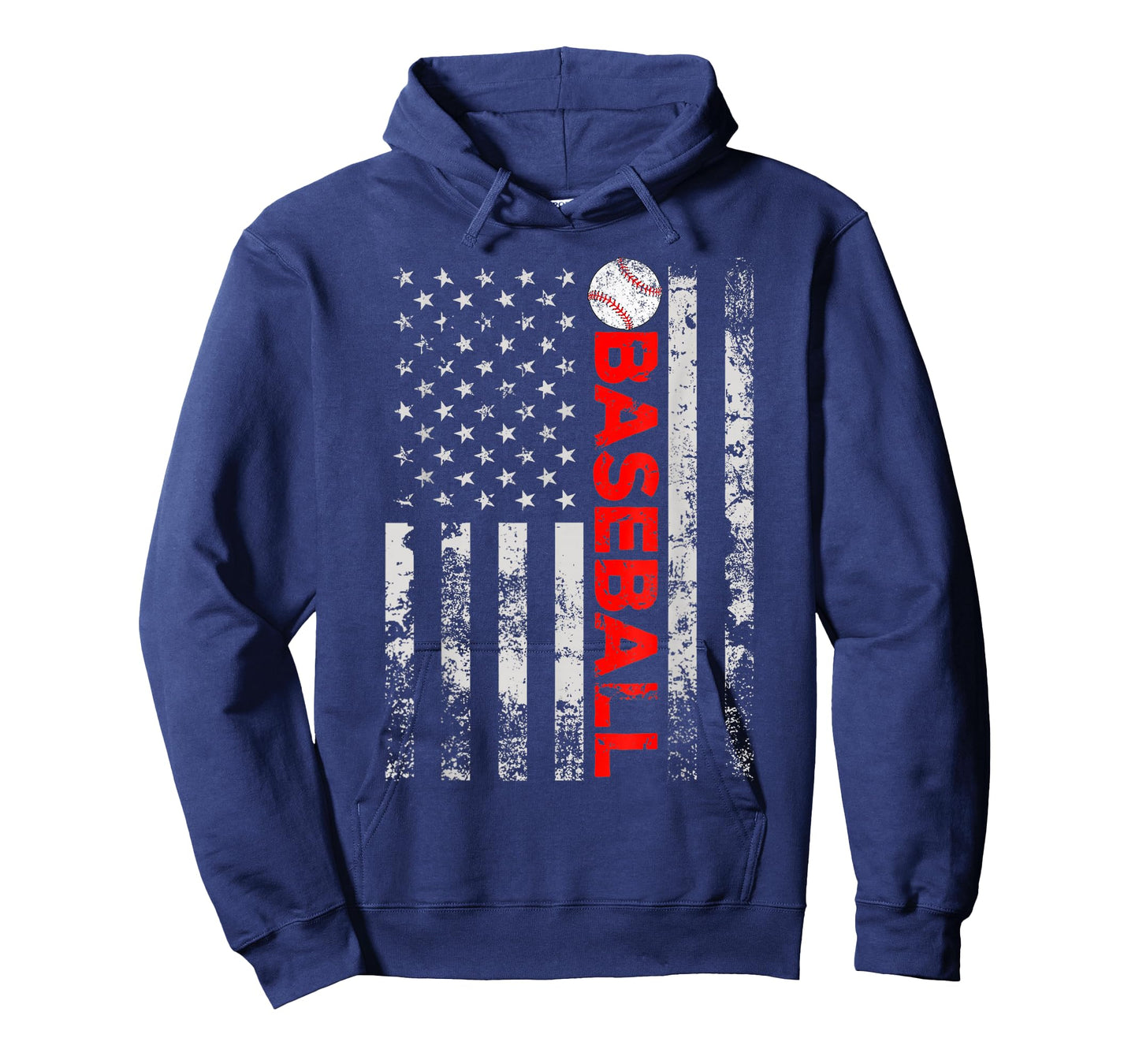 American Flag Baseball Team Baseball Player Funny Baseball T-Shirt