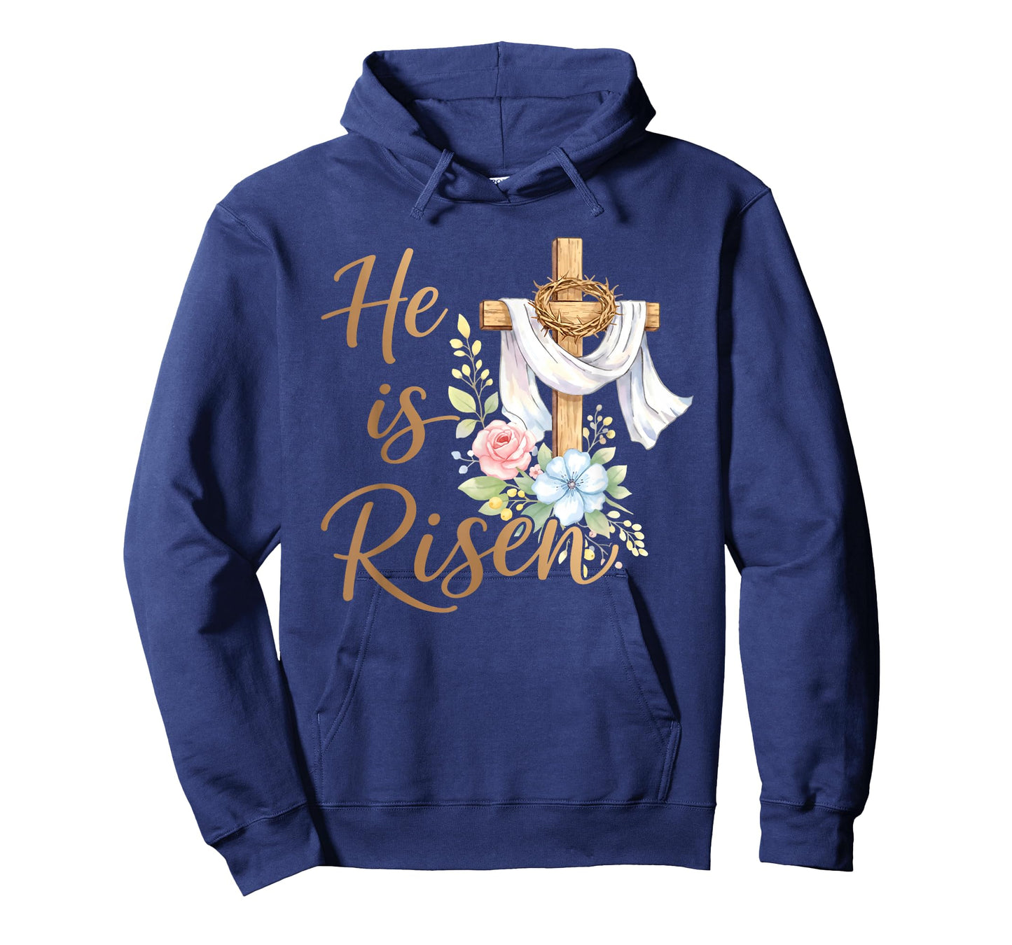 He is Risen Floral Cross Christian Vintage Happy Easter Day T-Shirt