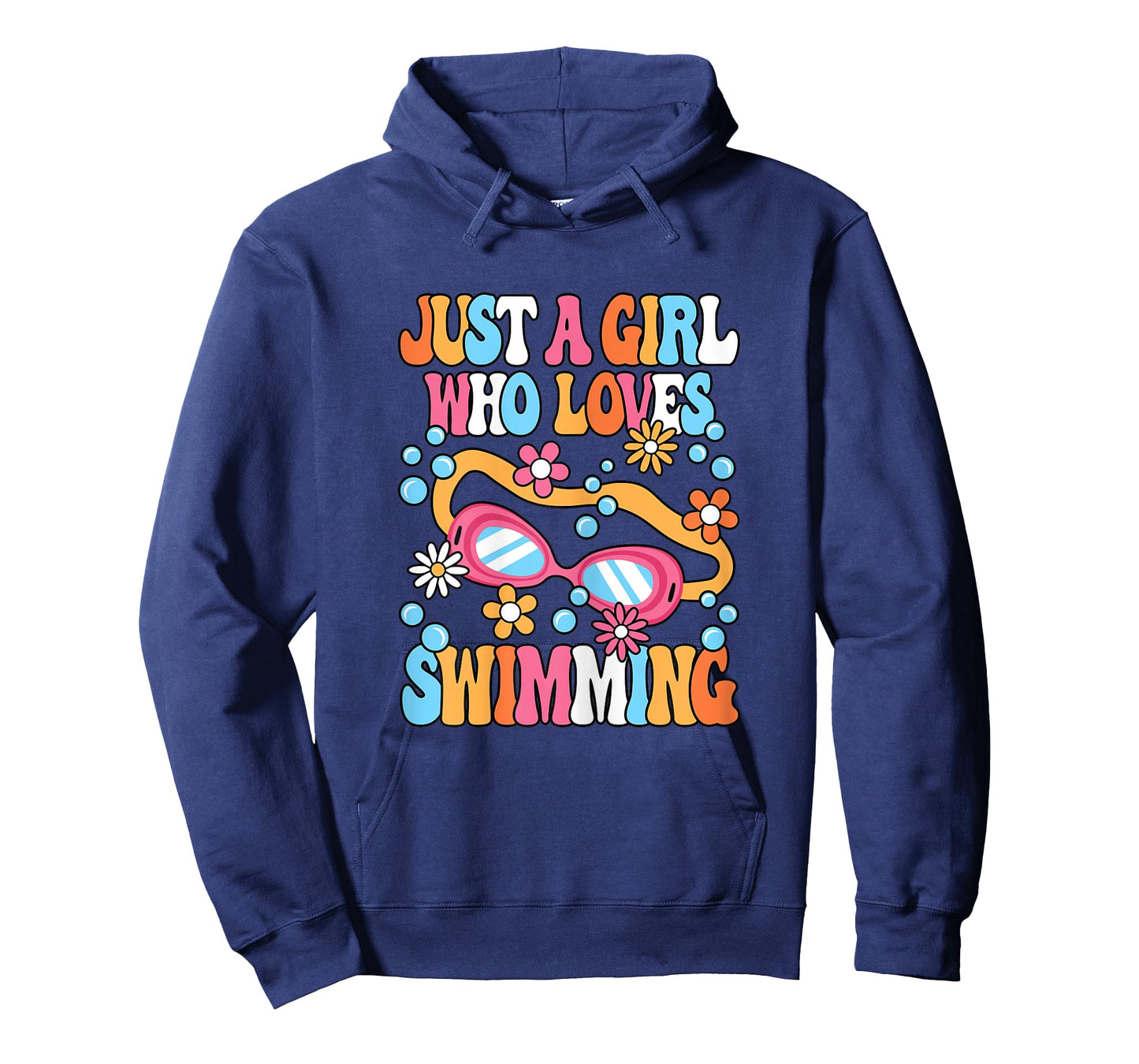 Just A Girl Who Loves Swimming Groovy Cute Swimmer Swim Kids T-Shirt