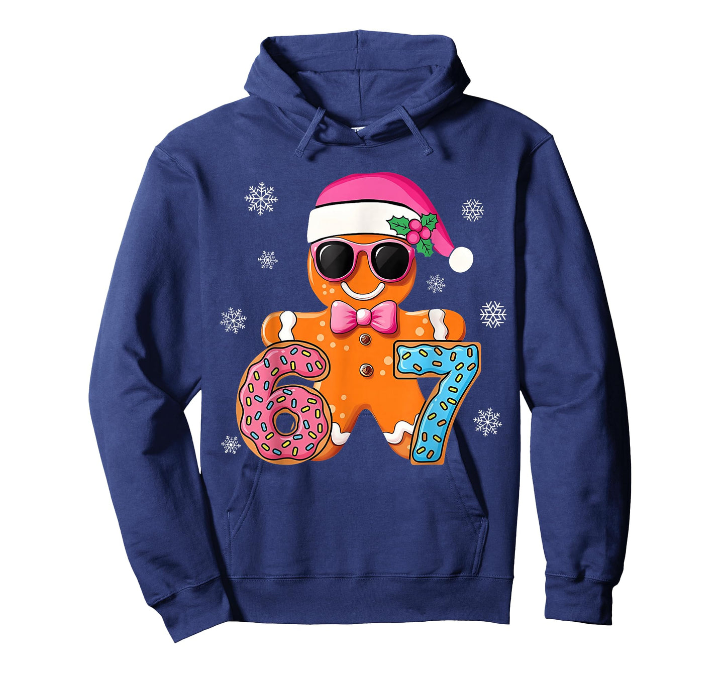 Gingerbread Six Seven 67 Meme 6 7 Funny Christmas Boys Kids T-Shirt