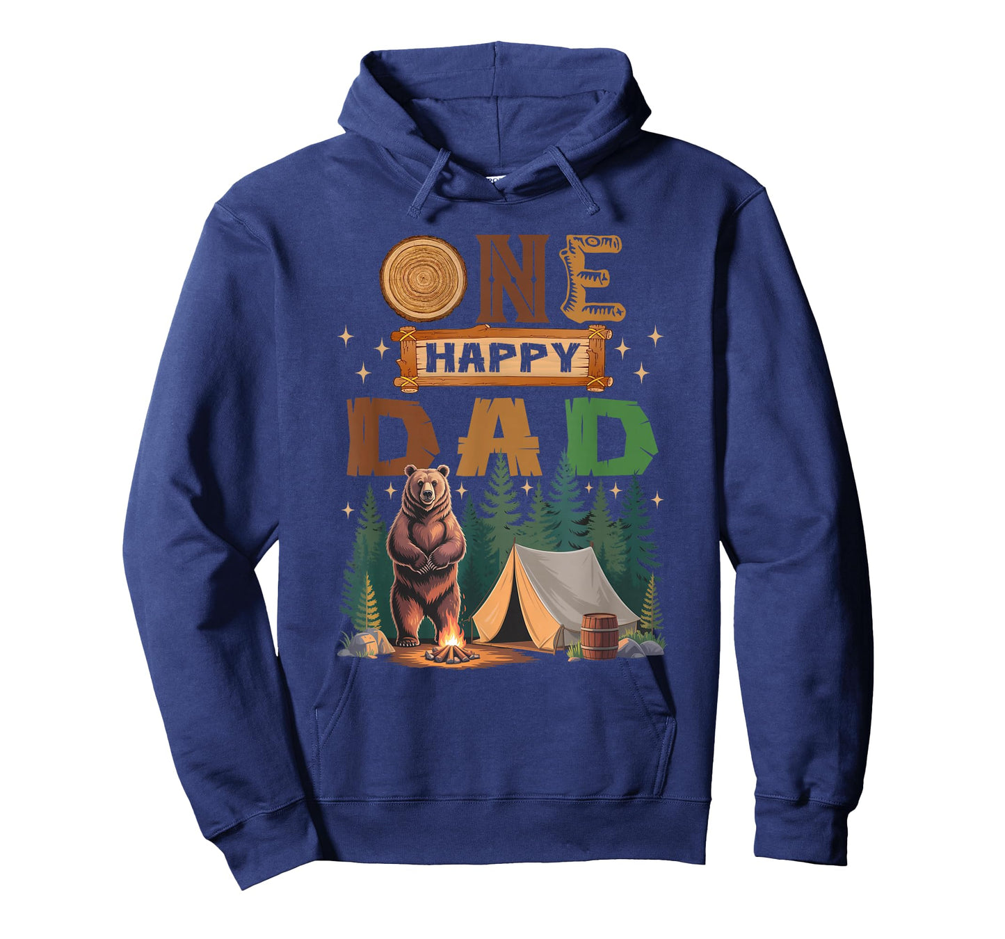 One Happy Dad Camper 1St Birthday Camping Bear T-Shirt