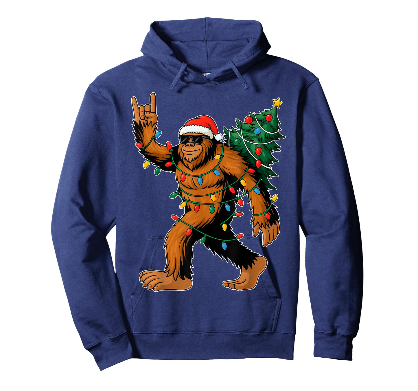 Most Wonderful Christmas Bigfoot Christmas Tree Lights Xmas T-Shirt