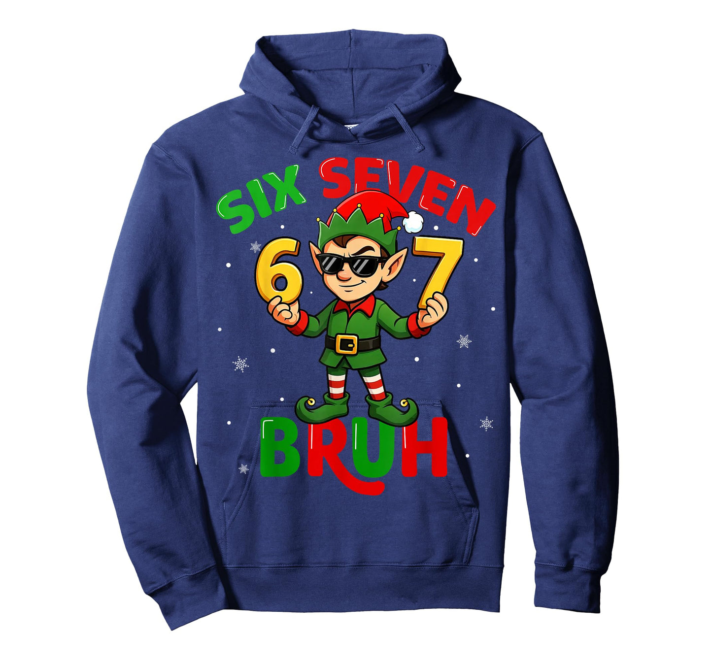 Bruh 67 Six Seven 6 7 Meme Elf Christmas Funny Boy Girl Kids T-Shirt