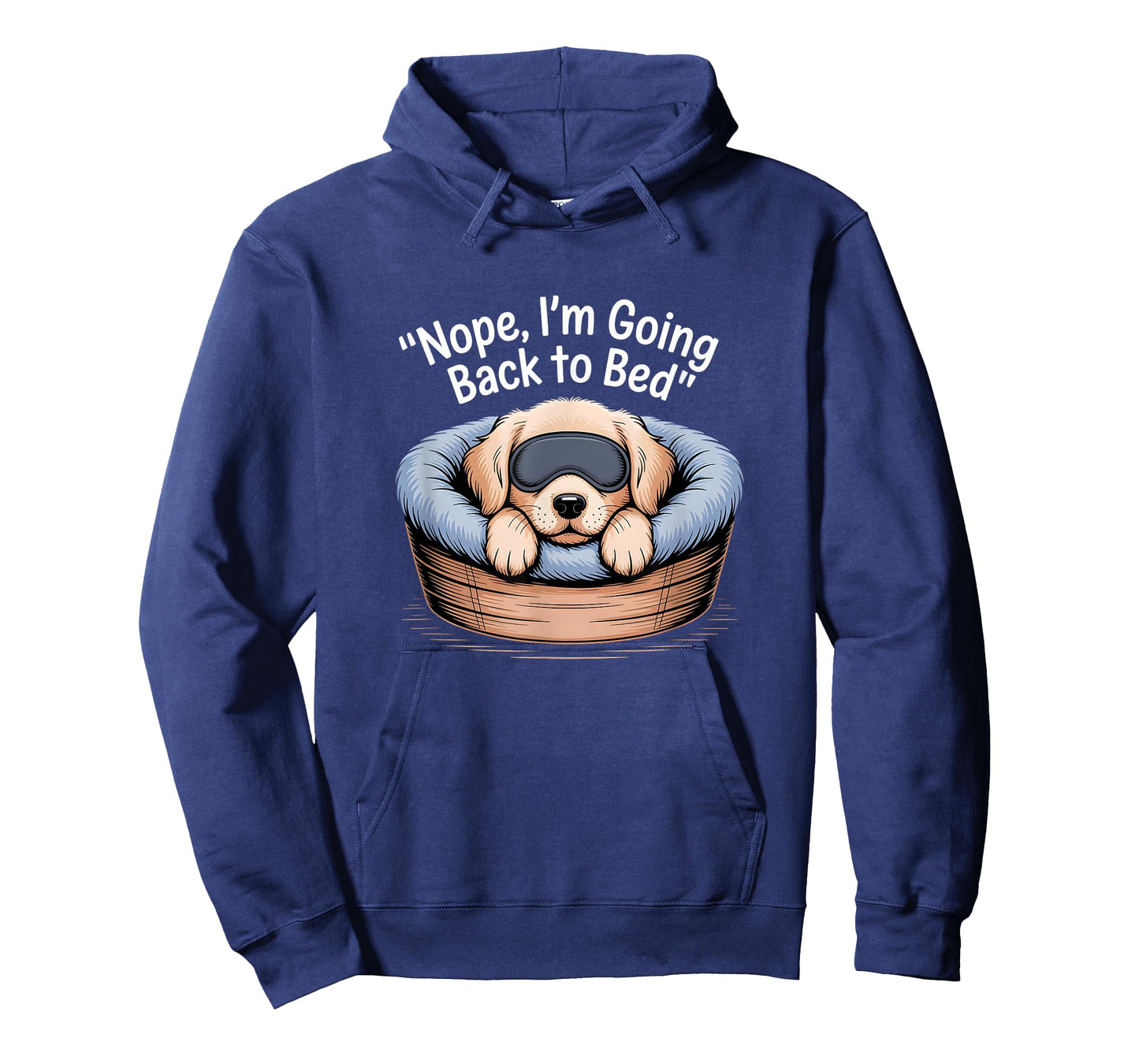 Nope, I'm Going Back to Bed Funny Cute Sleepy Puppy Dog T-Shirt