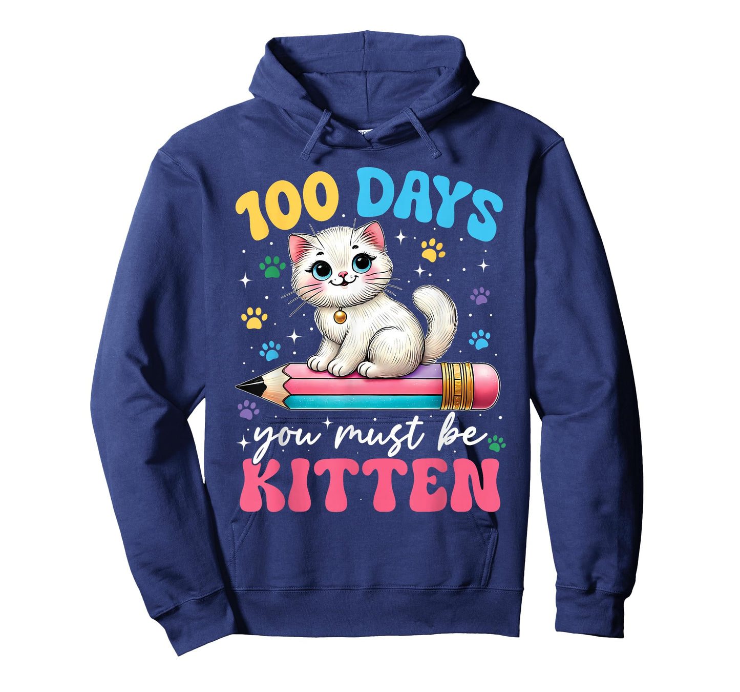 100th Day of School Cat You Must Be Kitten for Kids Girls T-Shirt