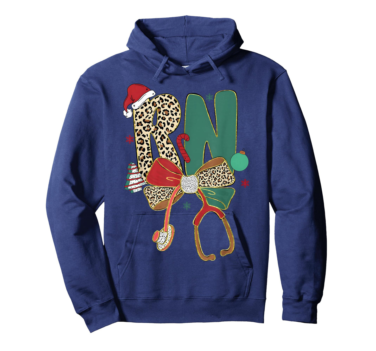 RN Nurse Merry Christmas Coquette Bow Leopard Men Women T-Shirt