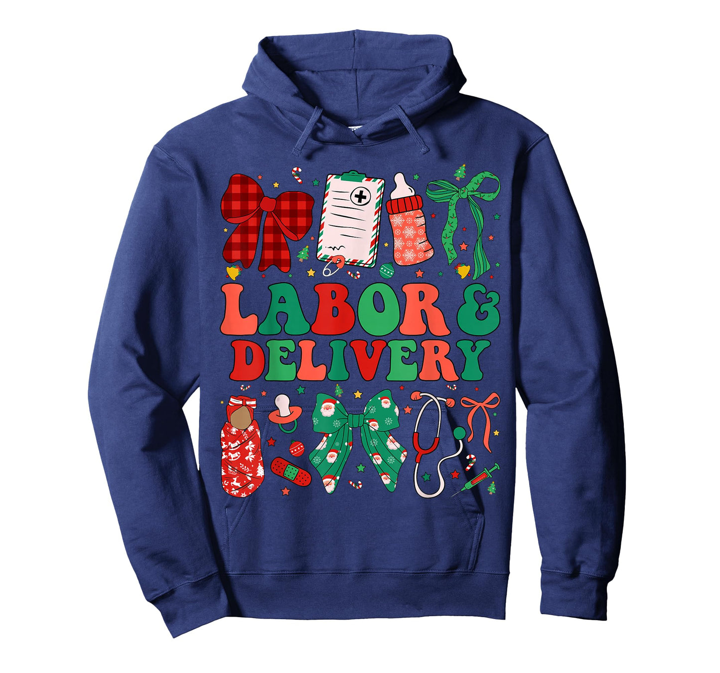 Labor and Delivery Nurse Christmas L&D Nursing Xmas T-Shirt