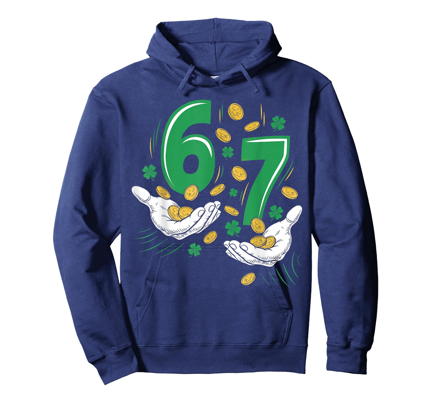 Six Seven Meme 67 Hands Funny St Patrick's Day Shamrocks T-Shirt