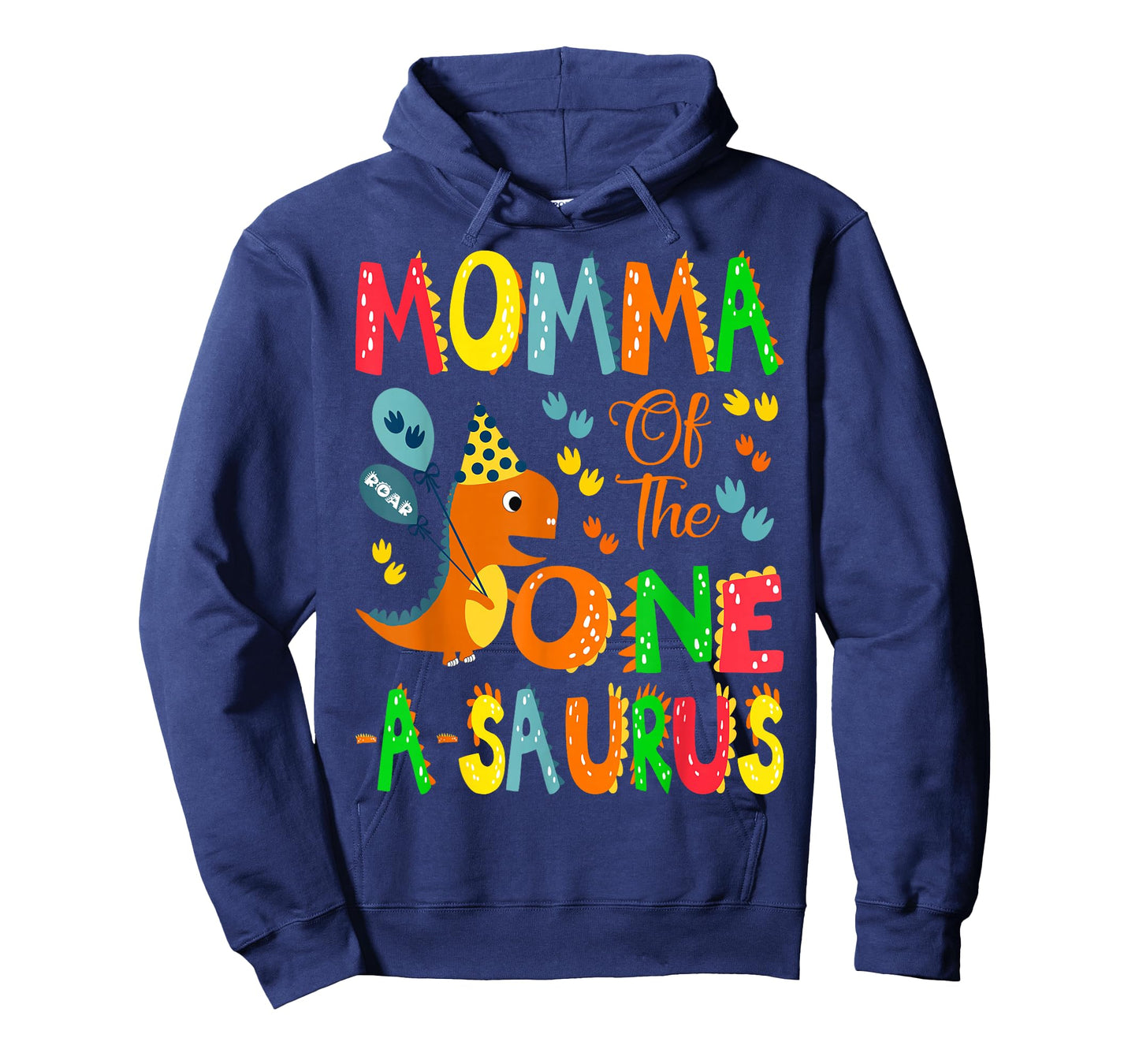 Momma of The One-A-Saurus 1st Birthday Boy Dinosaur Lover T-Shirt
