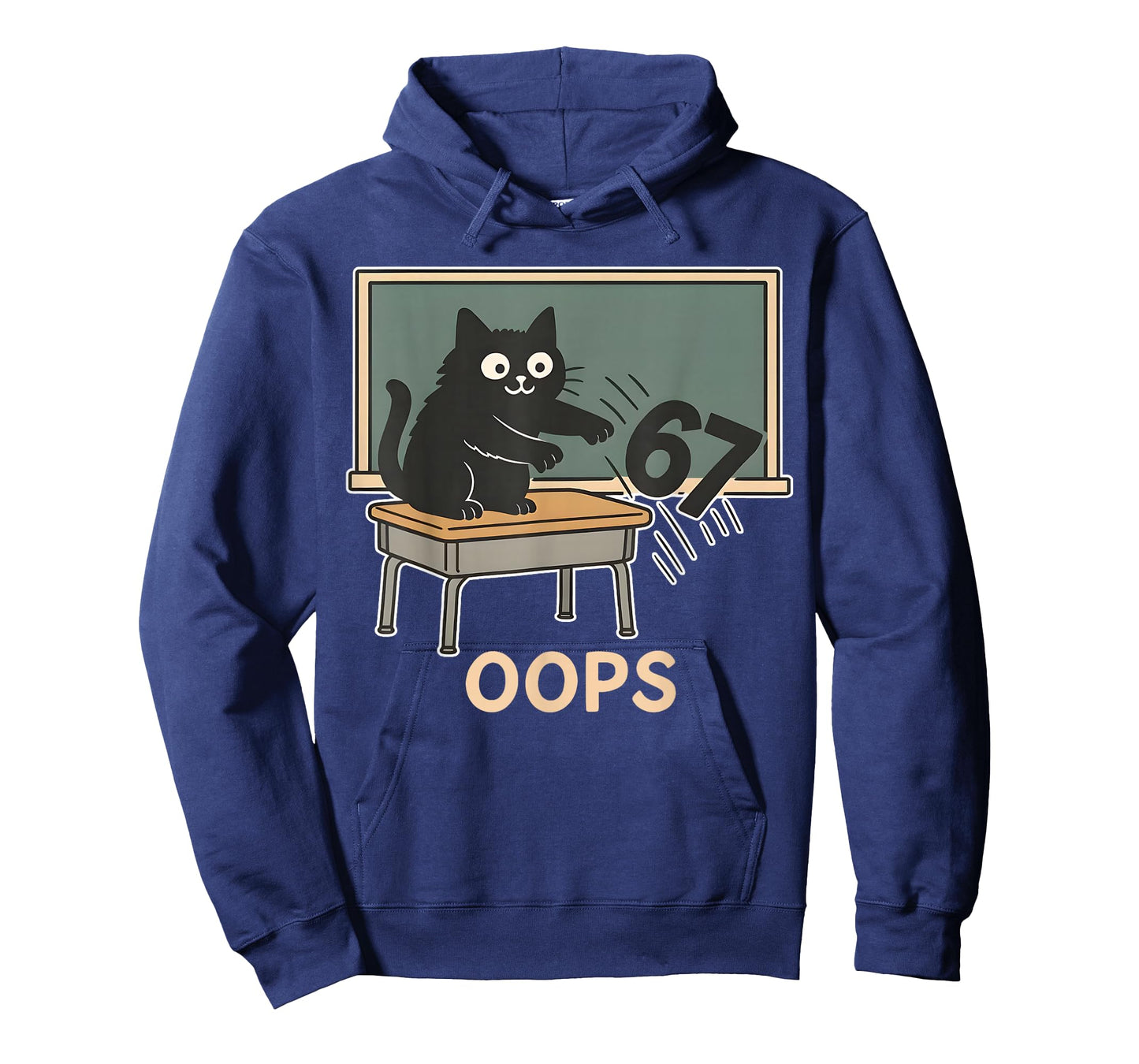6 7 Meme Kids Teachers Students Six Seven Funny Black Cat T-Shirt