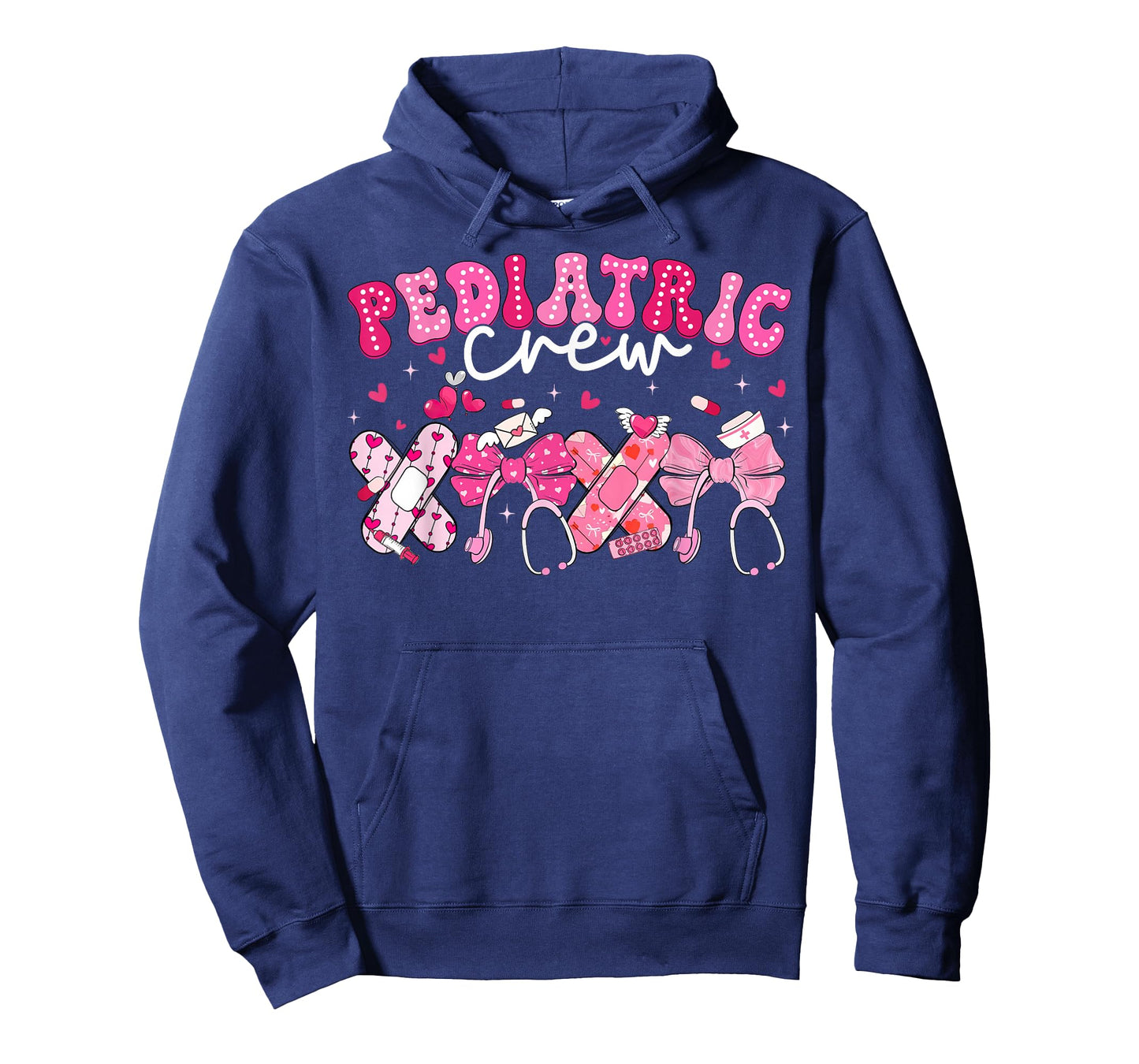 Valentine Pediatric Crew XOXO Nurse Coquette Bow Peds Women T-Shirt