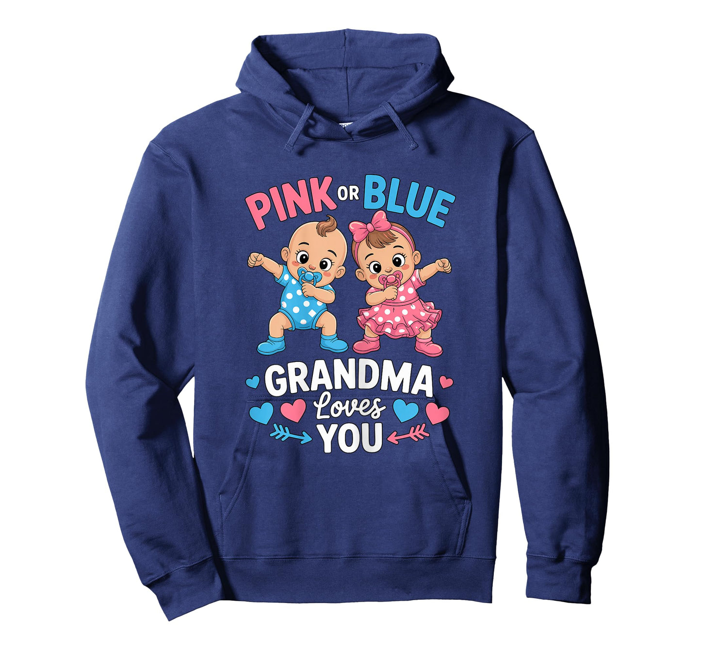 Pink Or Blue Grandma Loves You Gender Reveal Party T-Shirt