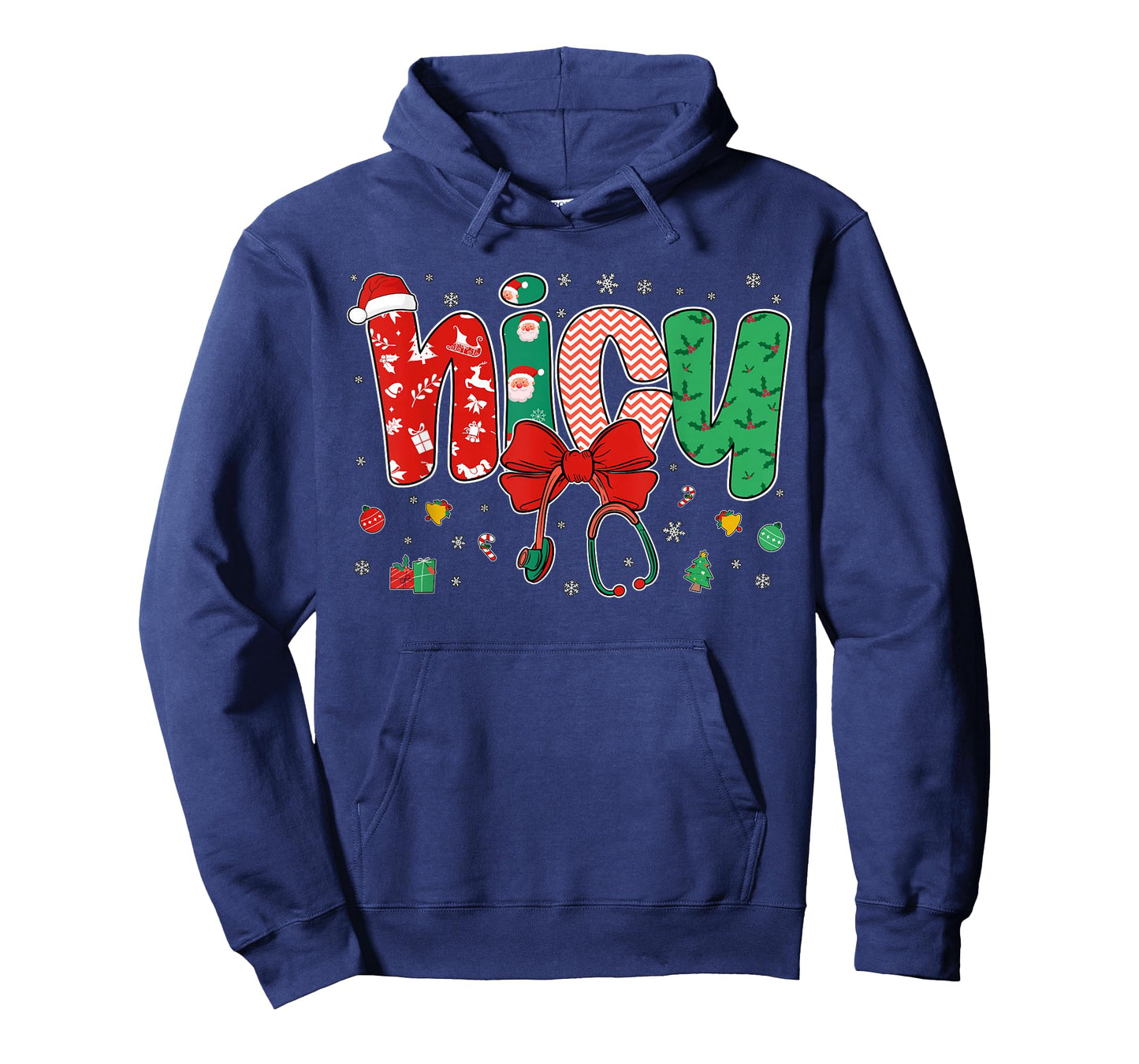 NICU Nurse Christmas Coquette Bow Holiday NICU Crew Team T-Shirt