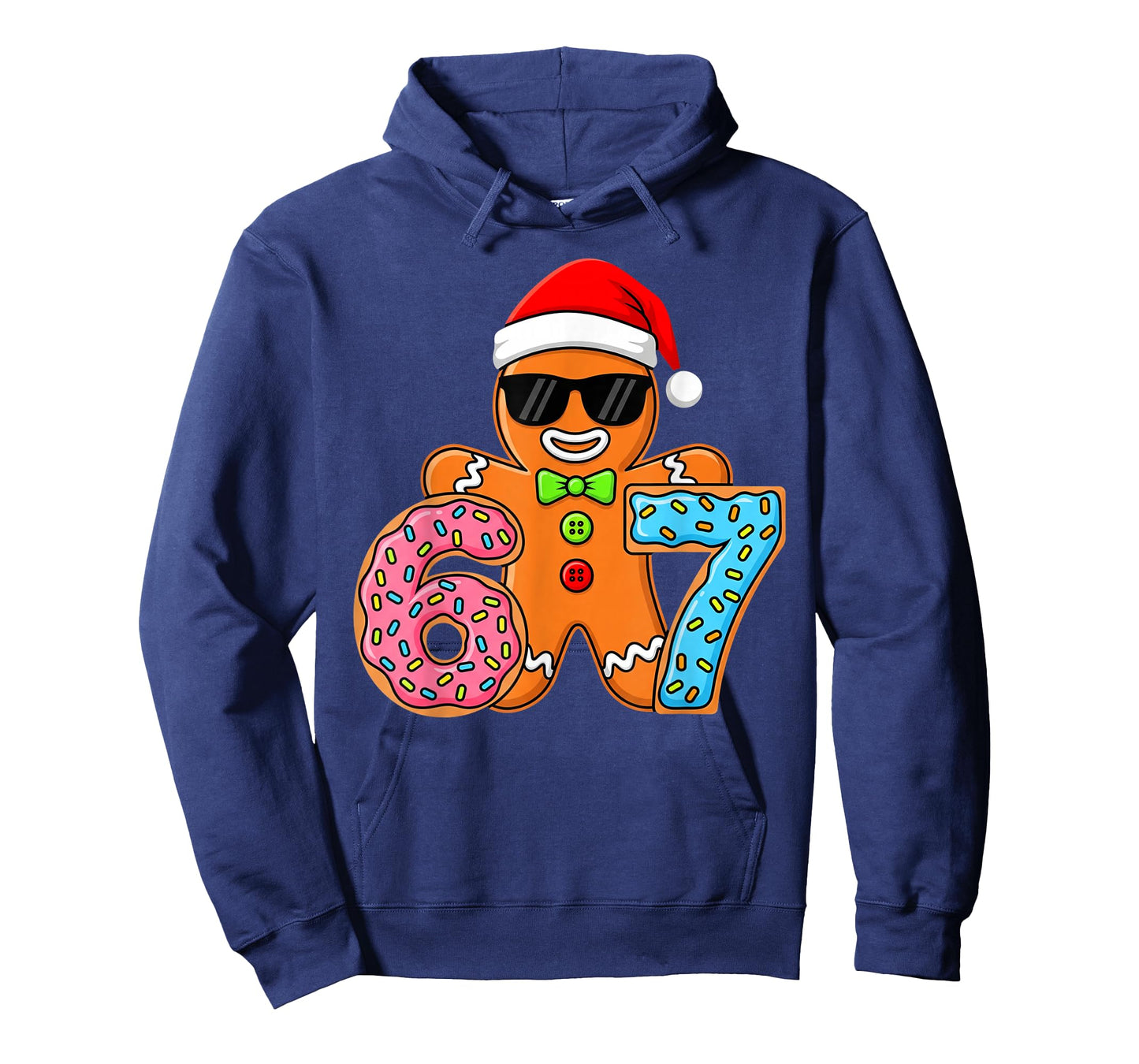 Funny Gingerbread Six Seven 67 Ice Cream Drip Christmas Boys T-Shirt