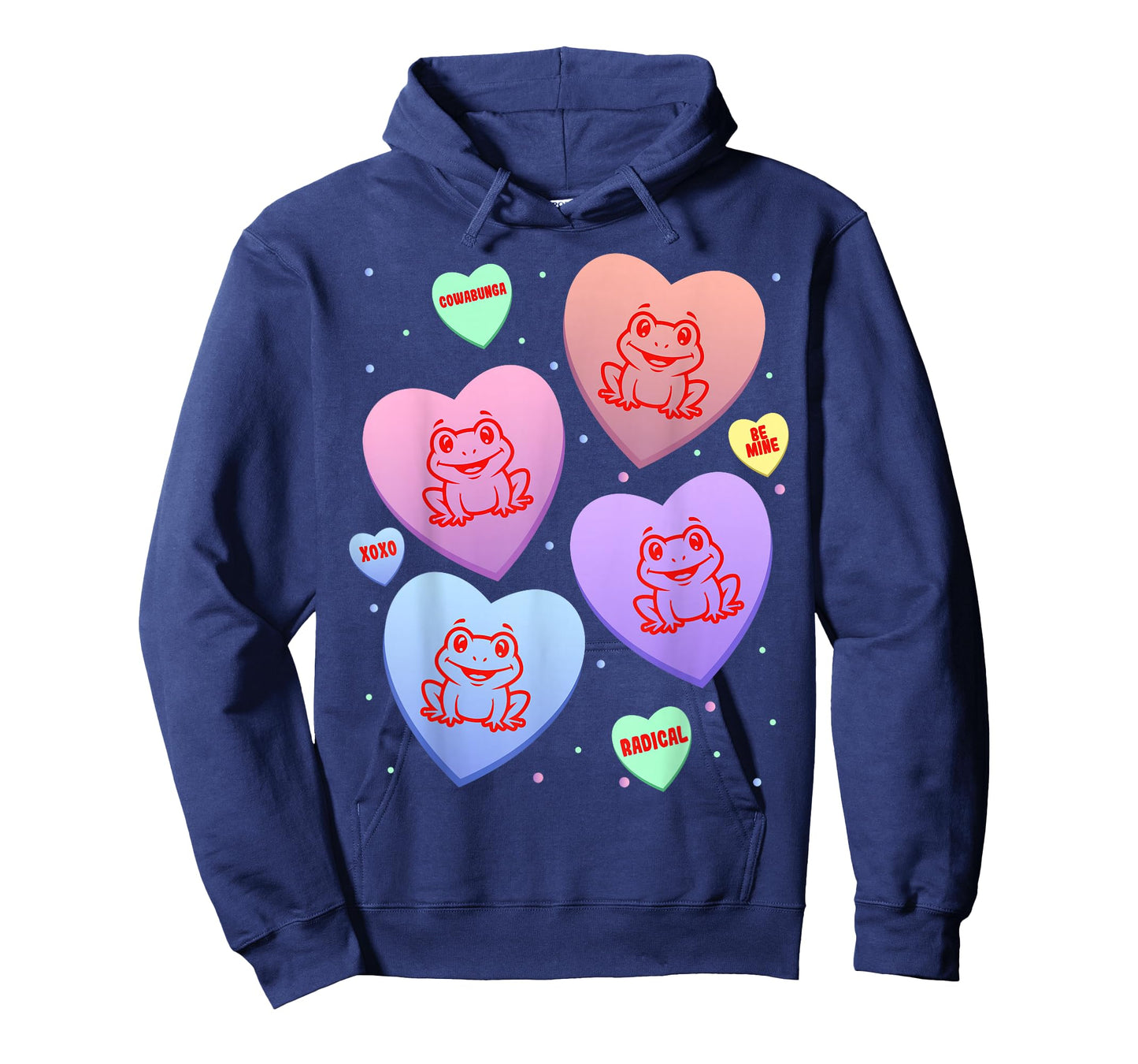 Frog Candy Heart Cute Kitten Valentines Day T-Shirt