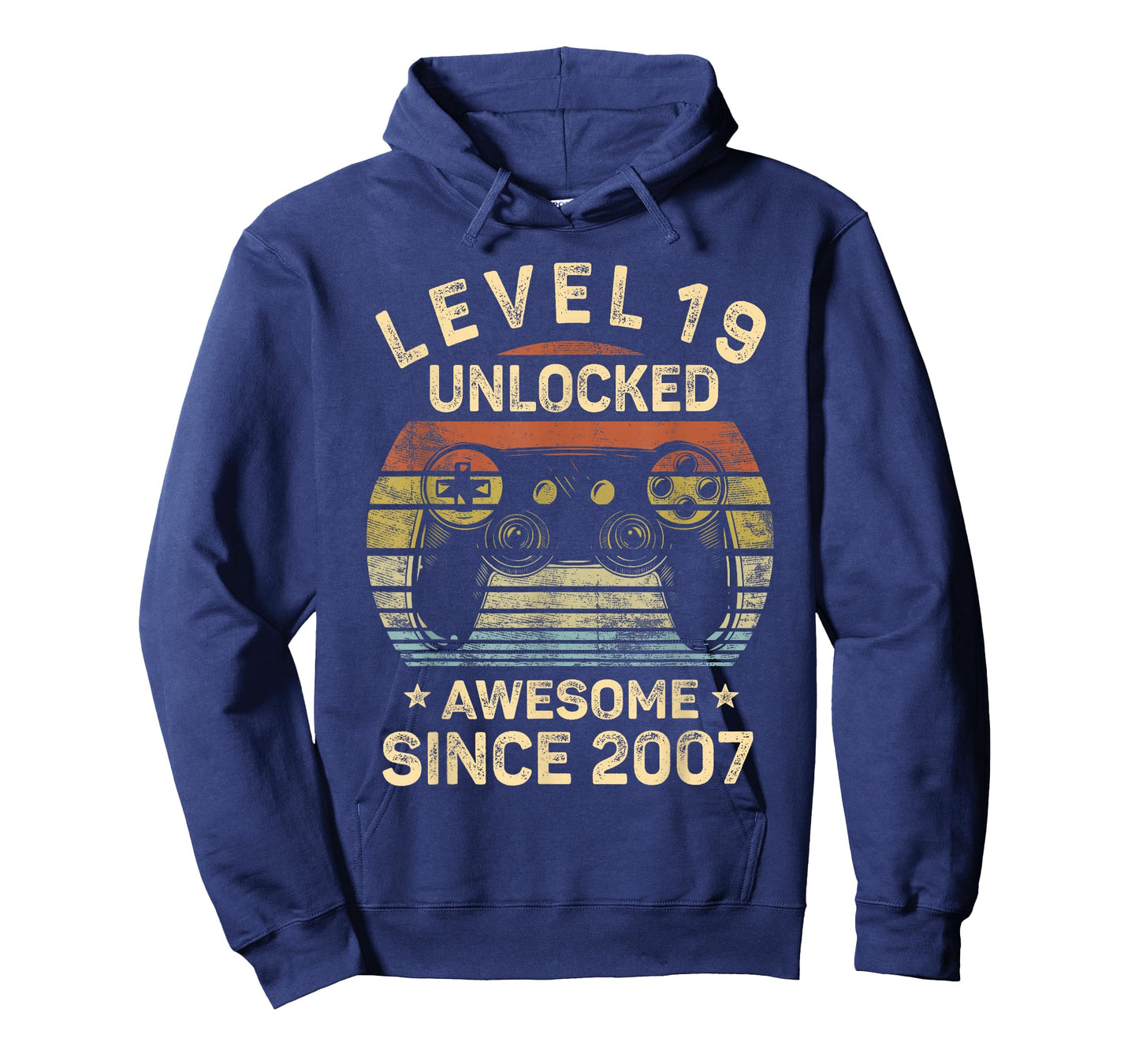 Level 19 Unlocked Awesome Since 2007 19th Birthday Gaming T-Shirt