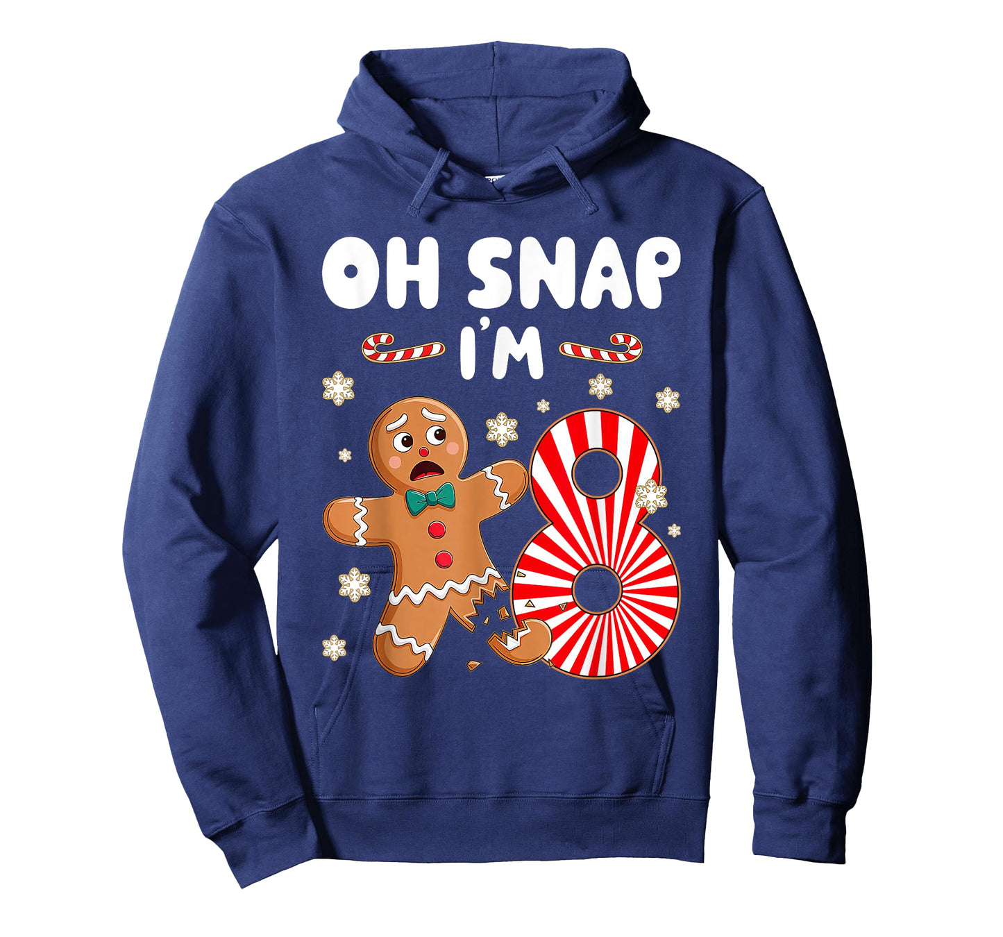 Christmas Oh Snap 8 Year Old Gingerbread Man 8th Birthday T-Shirt