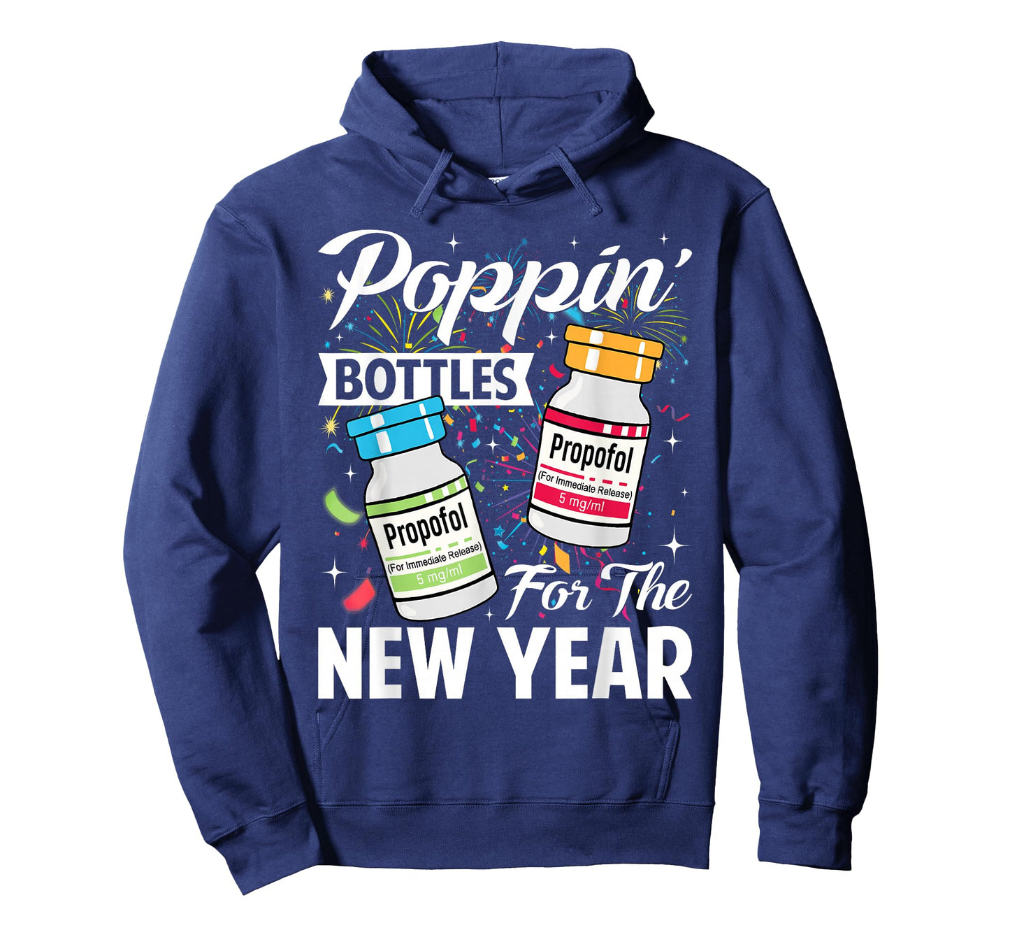 Poppin' Bottles for New Year 2026 ICU Nurses New Years Eve T-Shirt