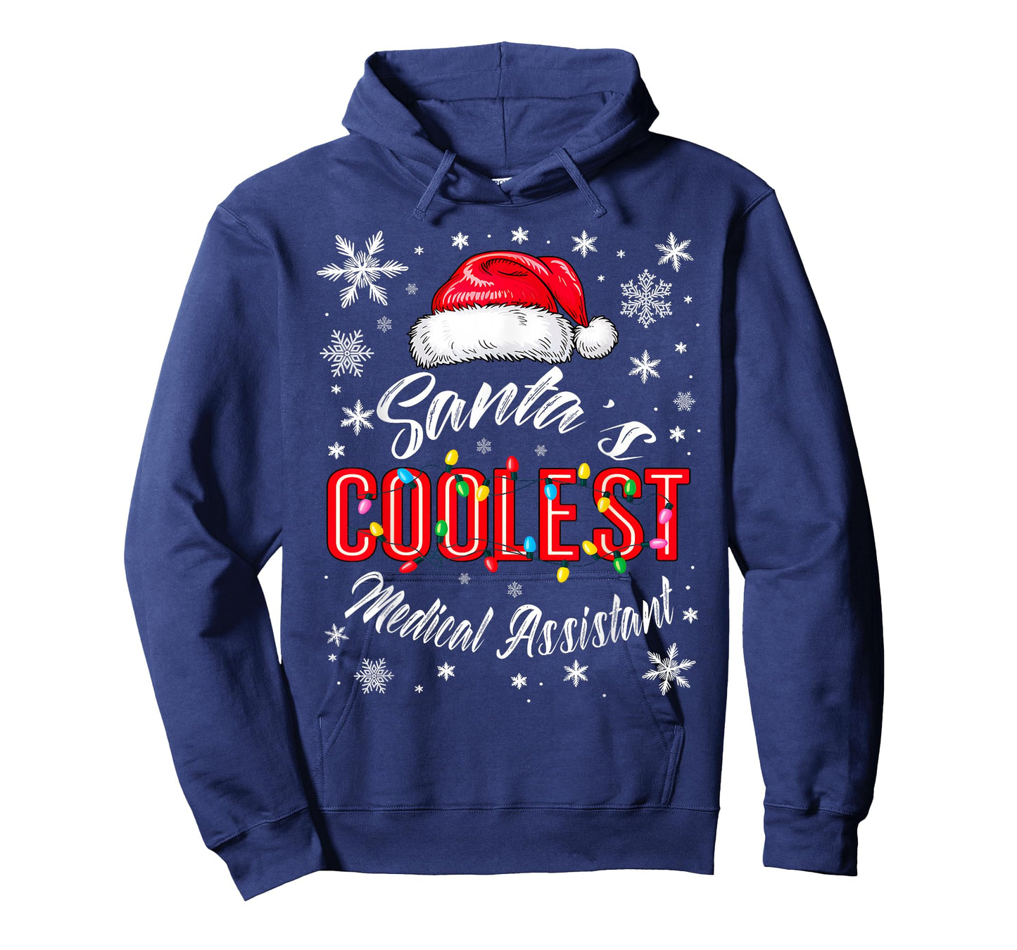 Santa's Coolest Medical Assistant Christmas Lights Clinic T-Shirt