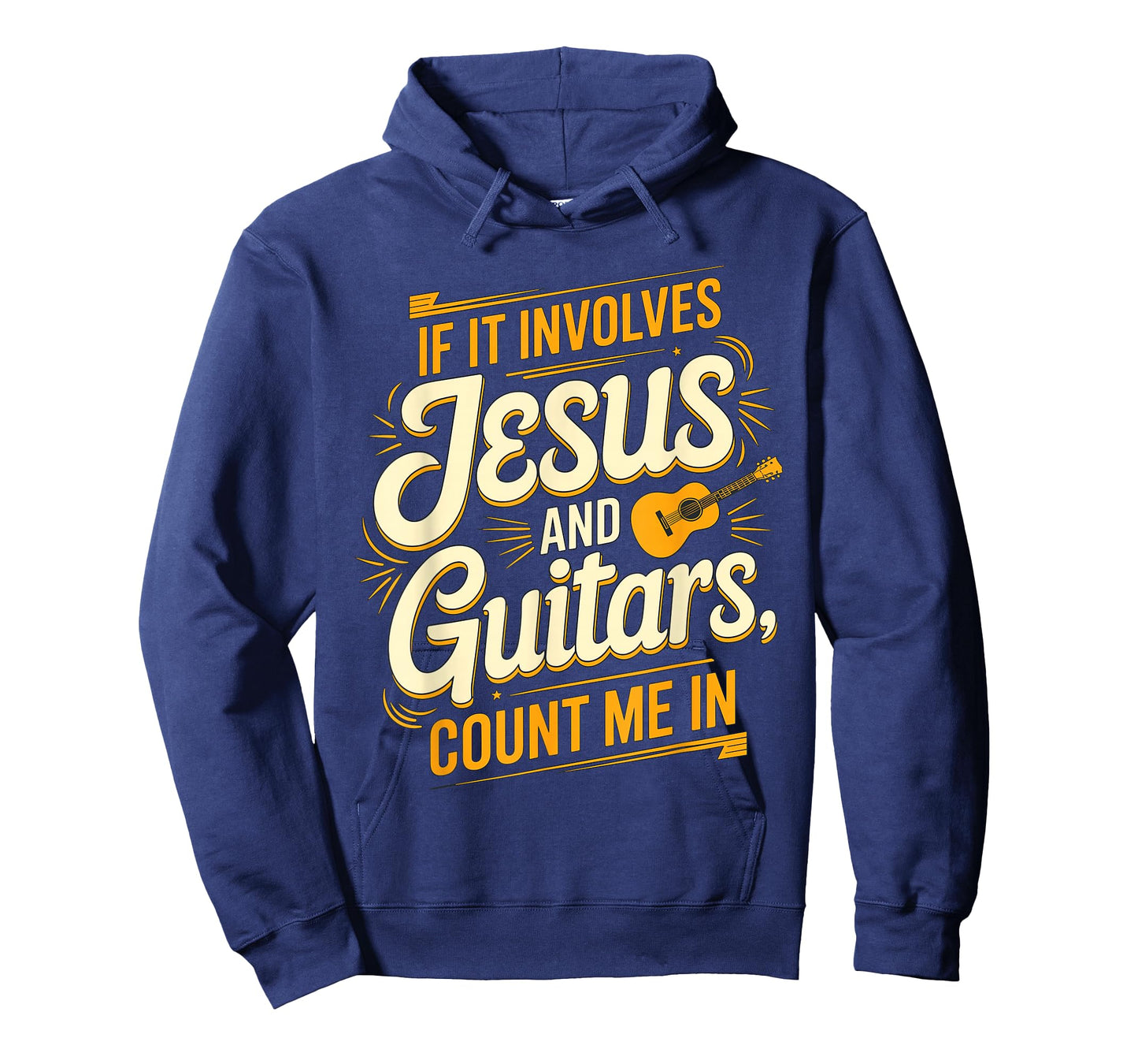 If It Involves Jesus and Guitars Count Me in Christian Musik T-Shirt