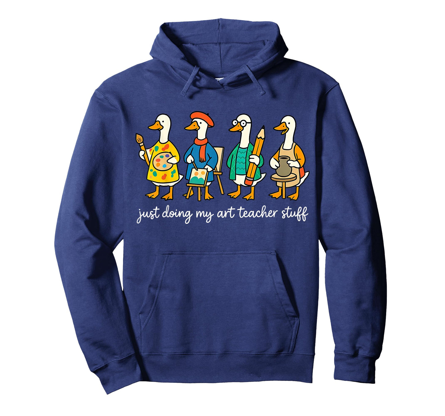 Funny Silly Goose Teaching Art Teacher Painting Drawing Grad T-Shirt