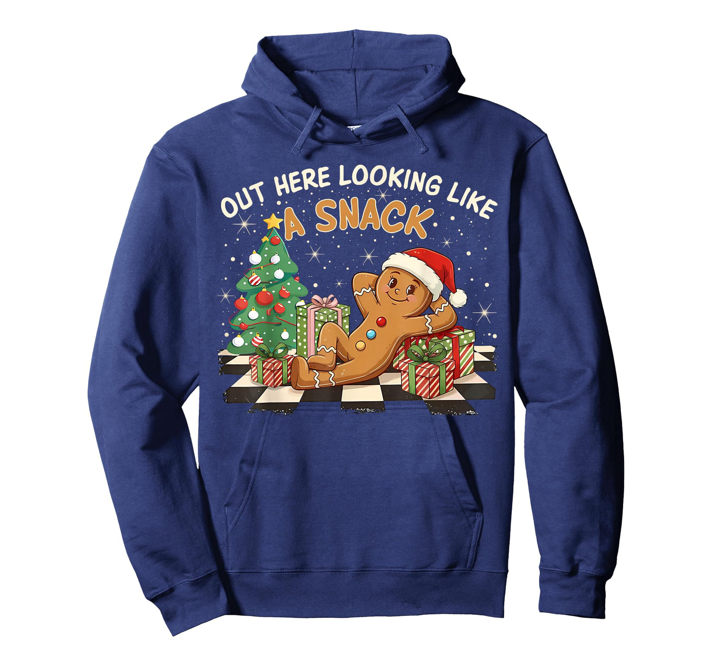 Out Here Looking Like A Snack Funny Gingerbread Man Xmas PJs T-Shirt