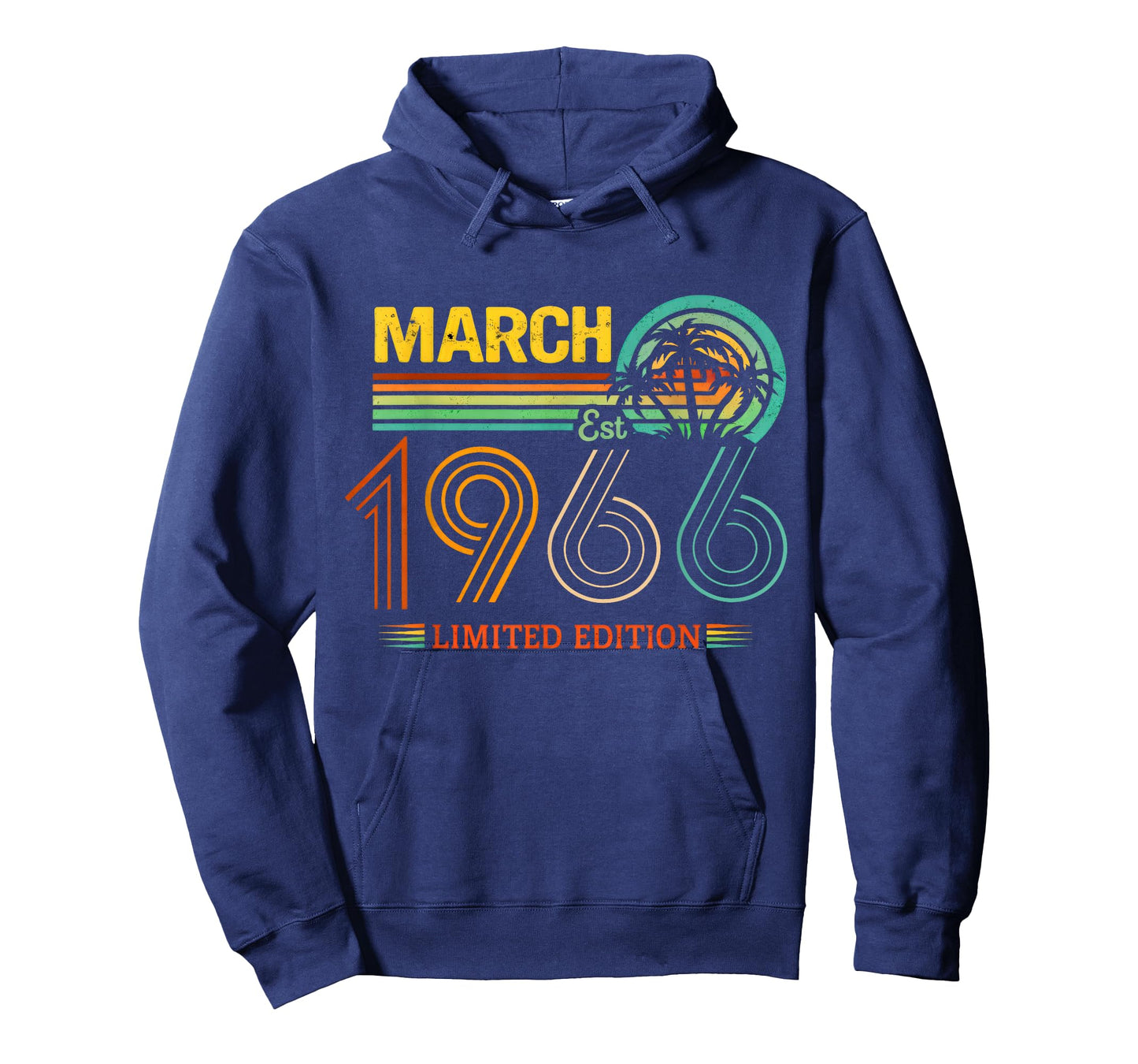 Retro March Birthday 1966 Limited Edition Vintage 60th T-Shirt