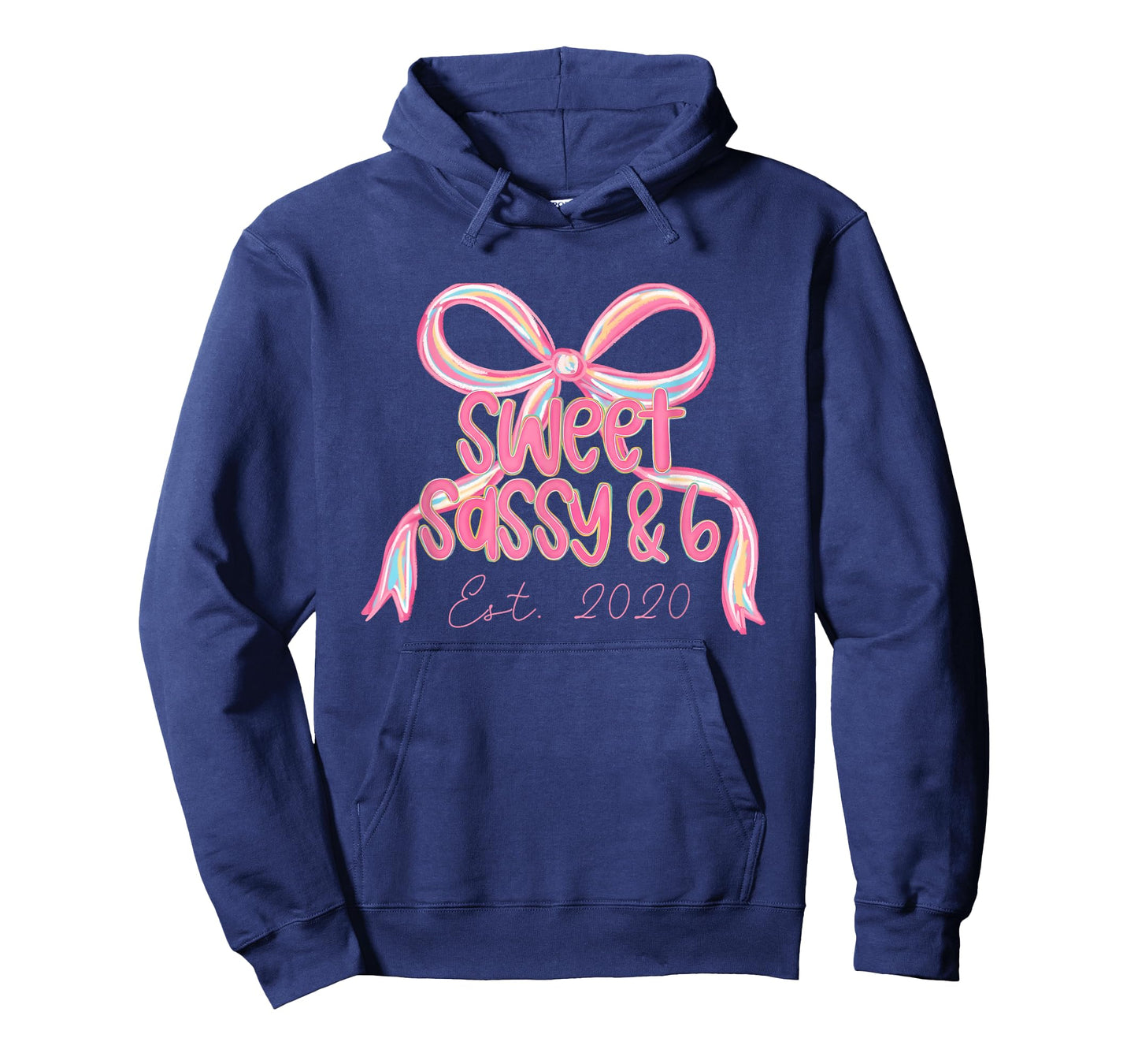Sweet Sassy & Six 6 Coquette Bow Girls 6th Birthday Est 2020 T-Shirt