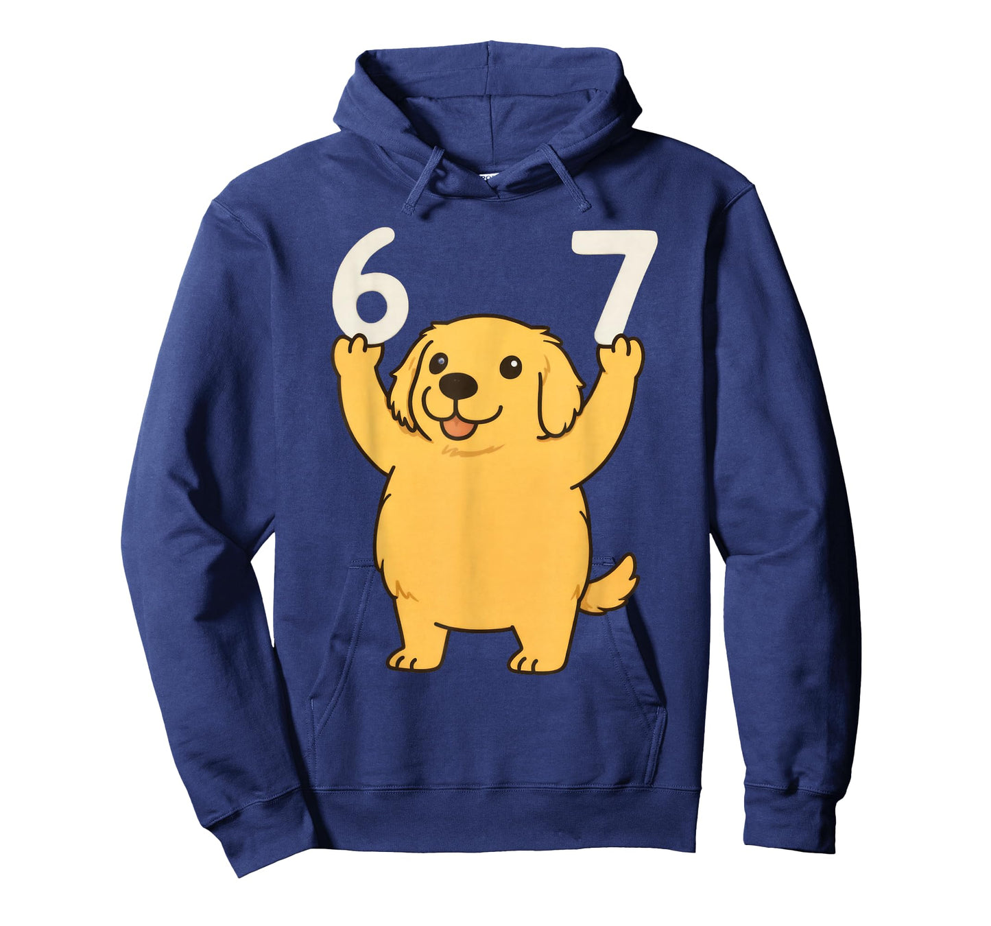Golden Retriever Dog 67 Meme Six Seven Funny T-Shirt