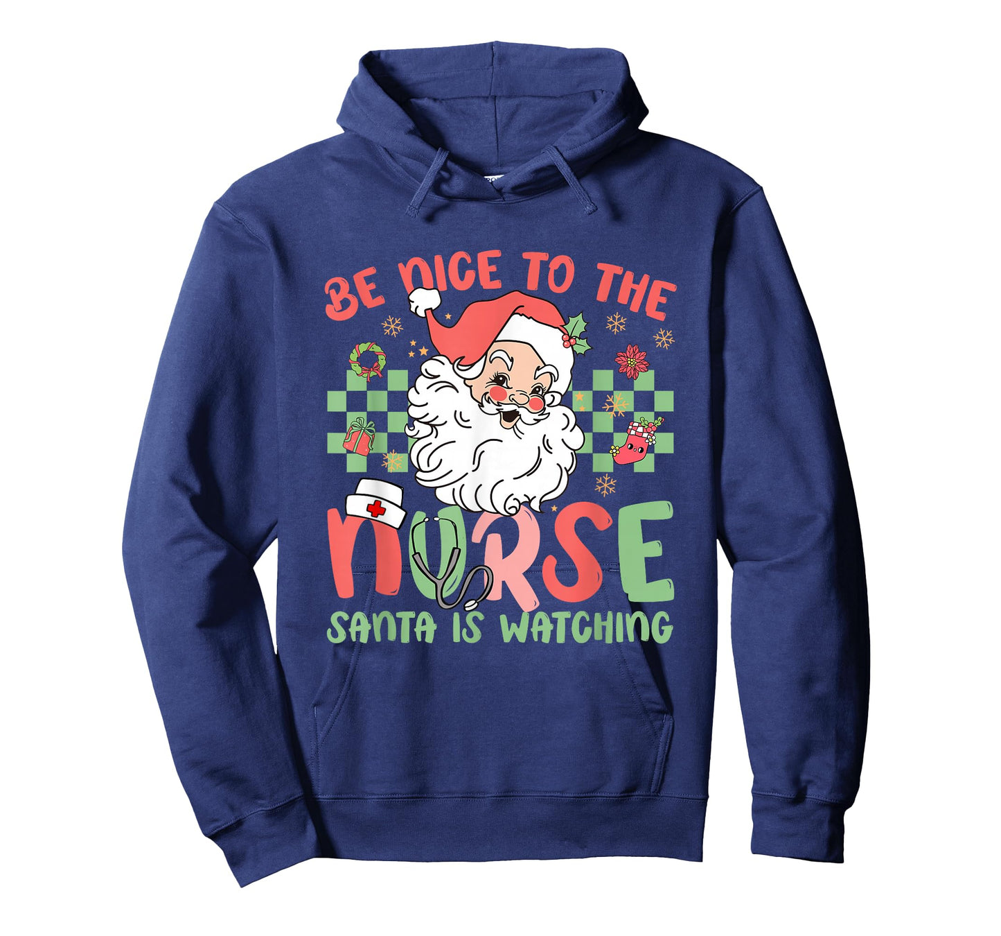 Be Nice to The Nurse Santa is Watching Christmas Nursing T-Shirt