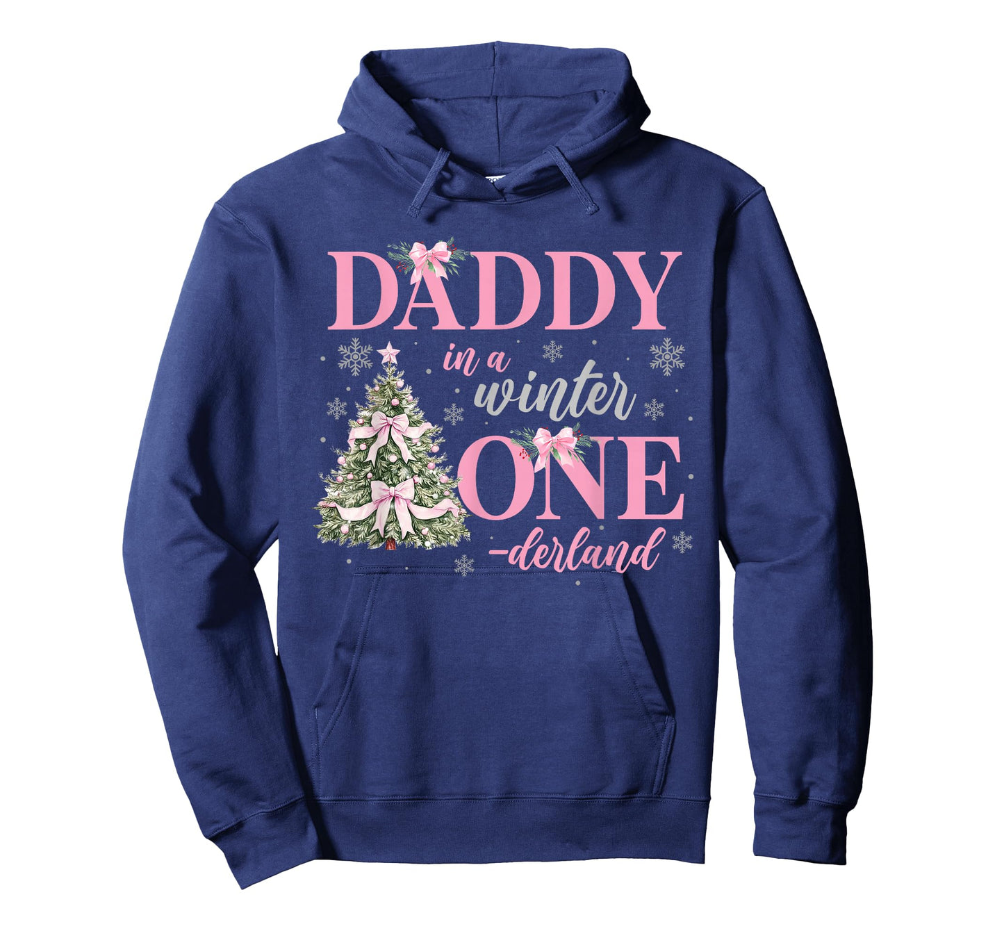 Daddy in a Winter Onederland Birthday Girl Christmas Tree T-Shirt