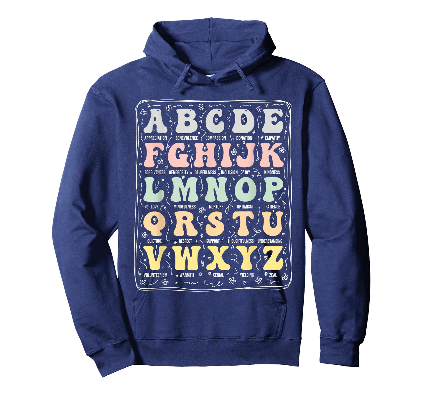 Alphabet of Kindness Positive Traits Kindness Men Women Kids T-Shirt