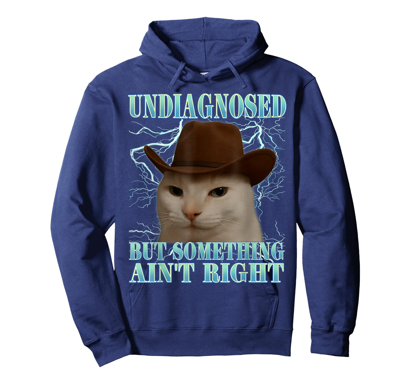 Undiagnosed But Something Ain't Right Funny Silly Cat Meme T-Shirt