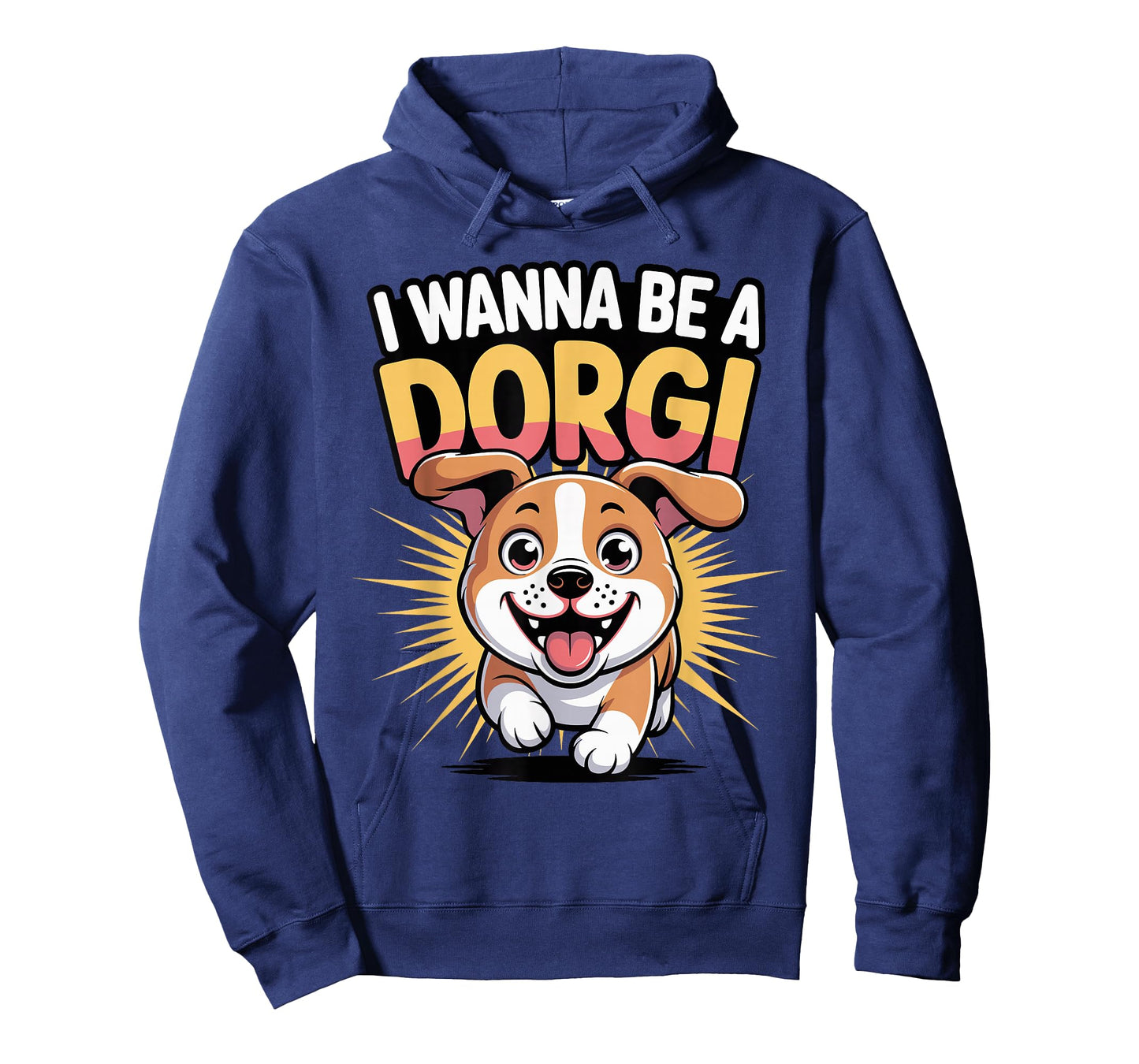 Cartoon Dachshund Corgi Mix Breed Dog I Wanna be a Dorgi T-Shirt