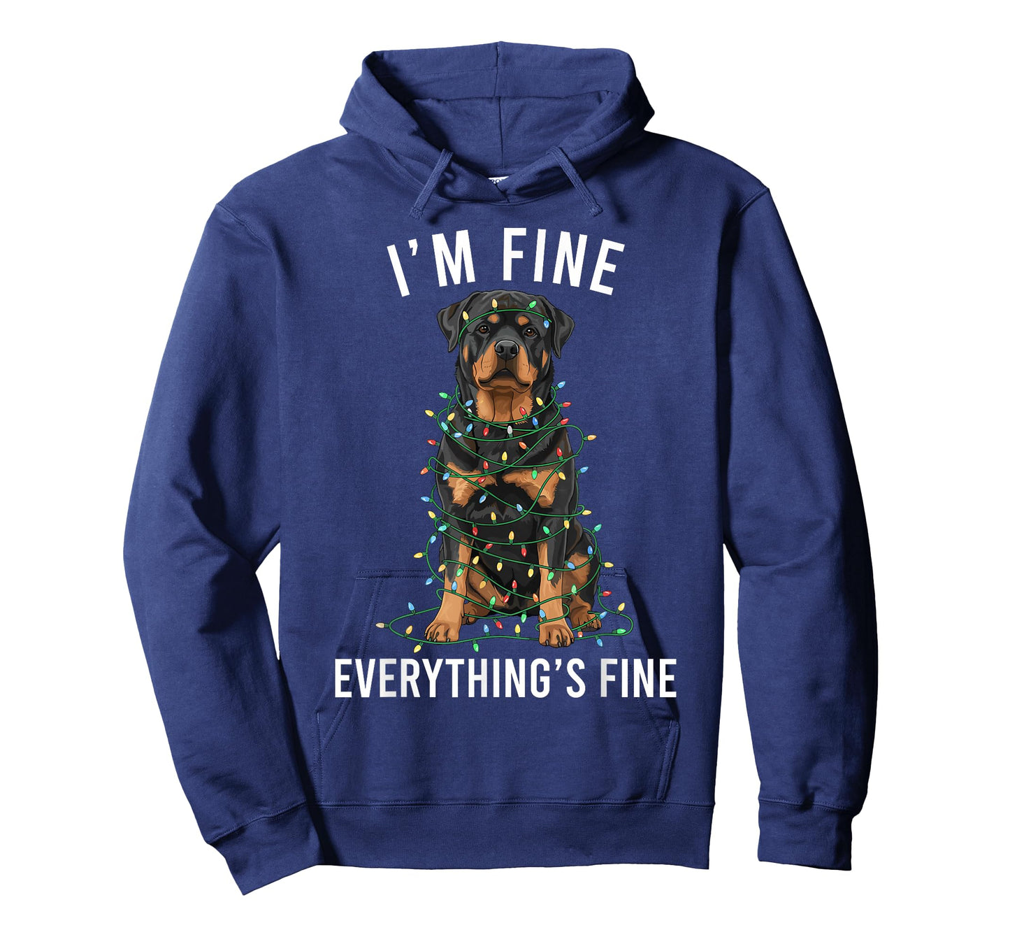 Rottweiler Christmas I'm Fine Everything is Fine T-Shirt