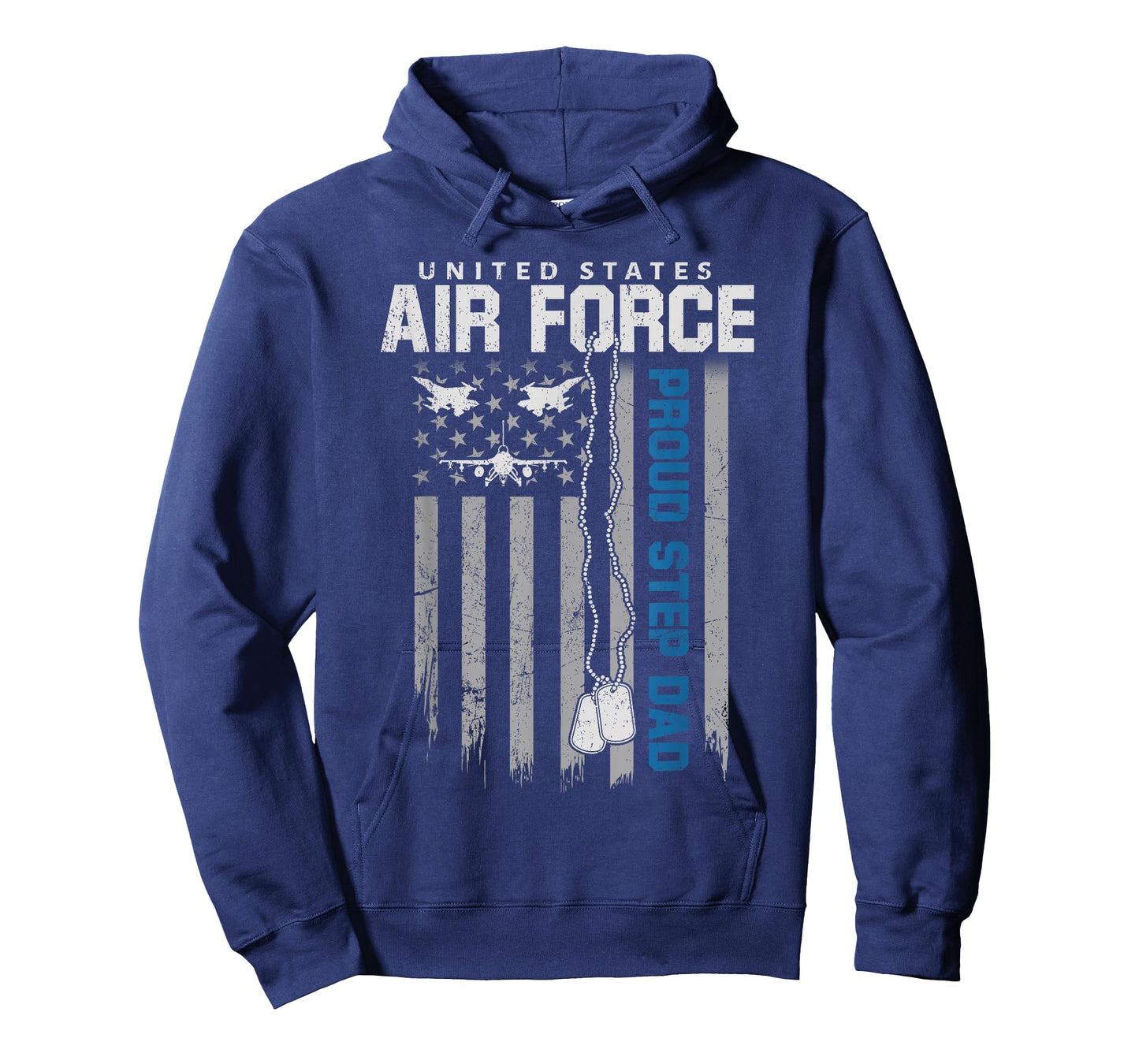 US Air Force Proud Step Dad Flag American Family Matching T-Shirt