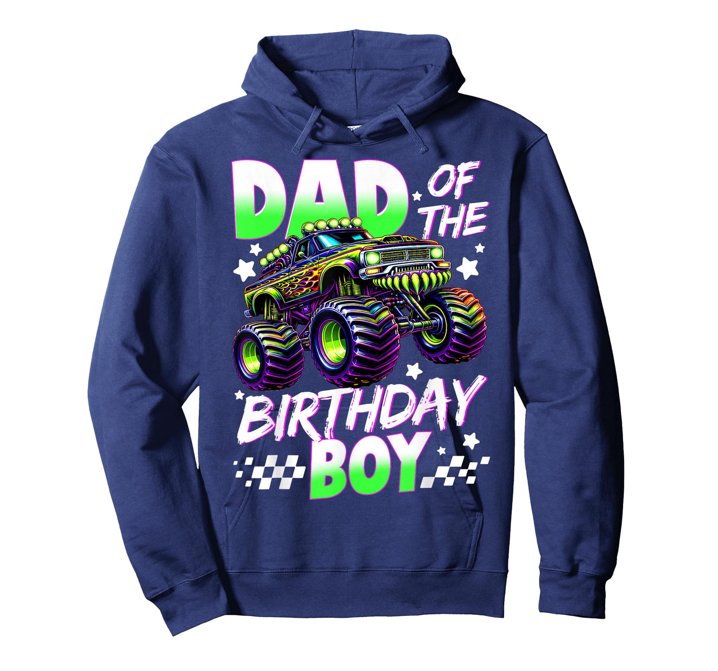 Dad of The Birthday Boy Monster Truck Family Matching Party T-Shirt