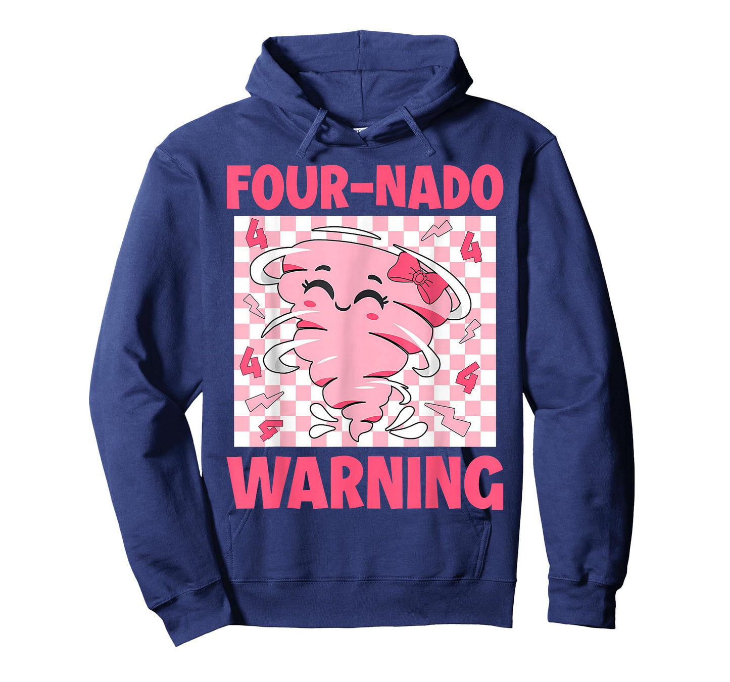 Four 4 Nado Warning Pink Tornado Themed Birthday Girls Kids T-Shirt