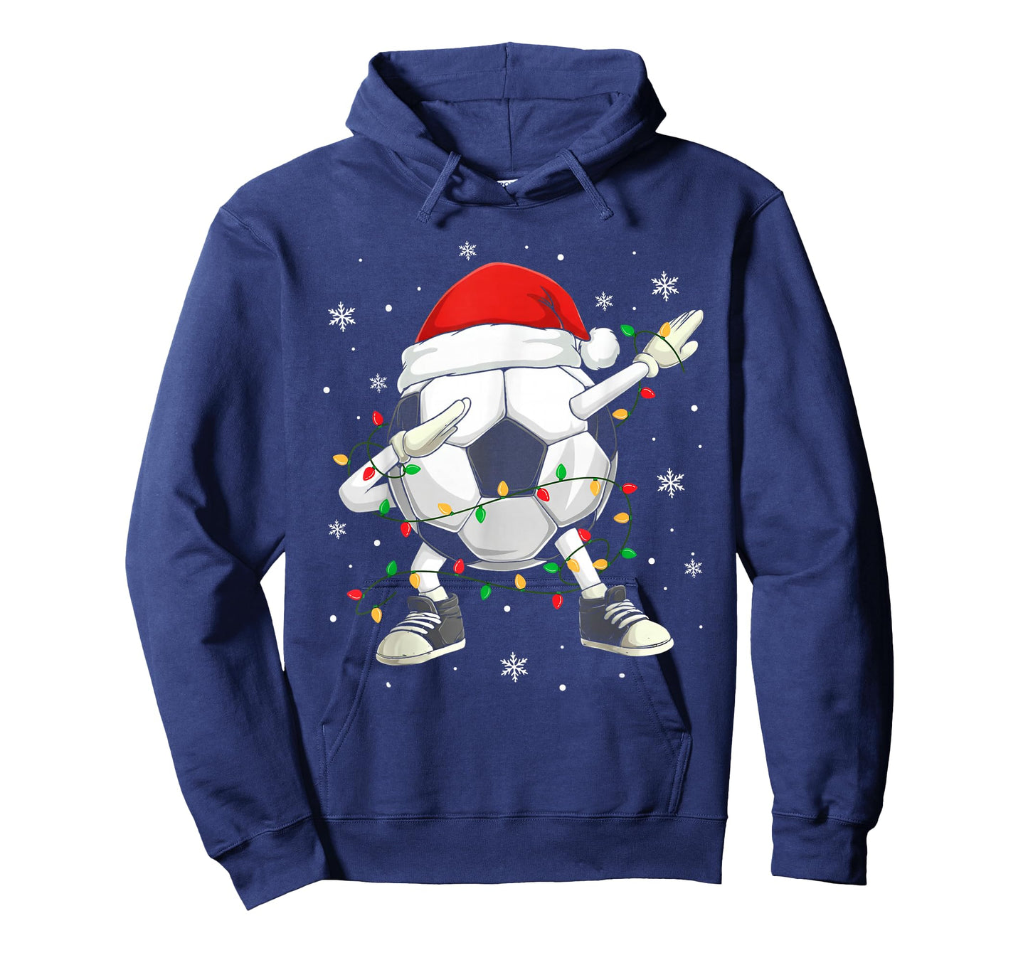 Santa Soccer Ball Sports Christmas Soccer Player Men Boys T-Shirt