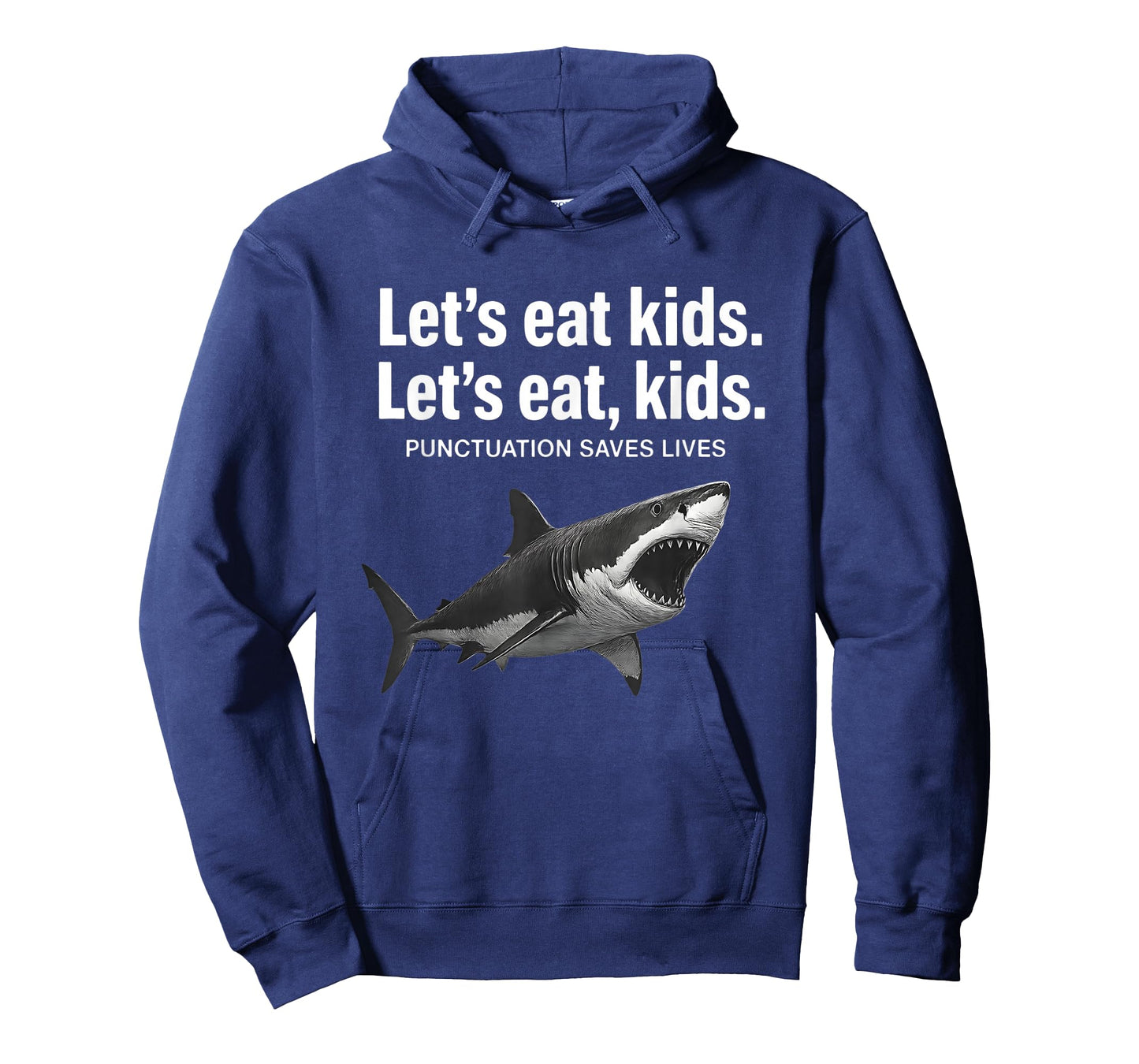 Funny Let's Eat Kids Punctuation Saves Lives Grammar Shark T T-Shirt