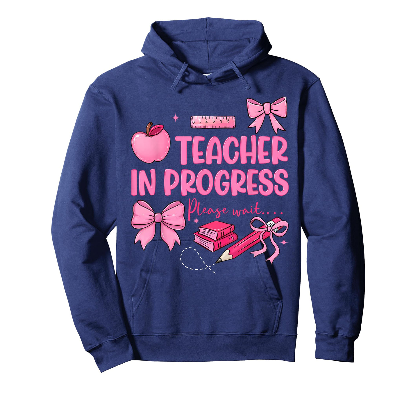 Women Teacher in Progress Cute Coquette Bow Future Teacher T-Shirt