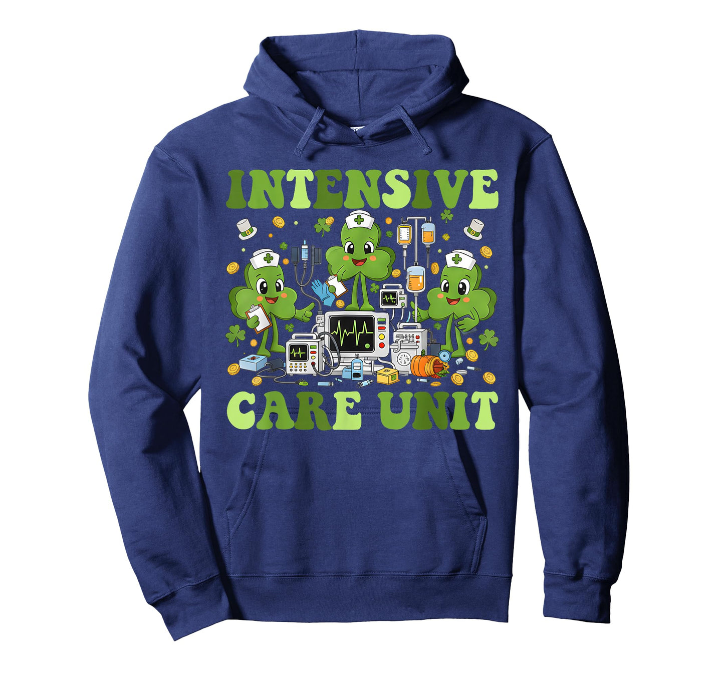 ICU Nurse St Patricks Day Shamrock Intensive Care Unit Nurse T-Shirt