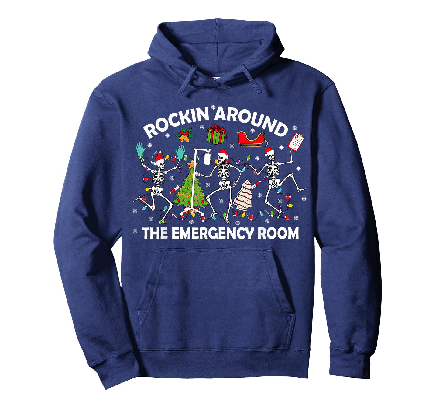Rockin Around Emergency Room Funny Christmas ER RN Nurse T-Shirt